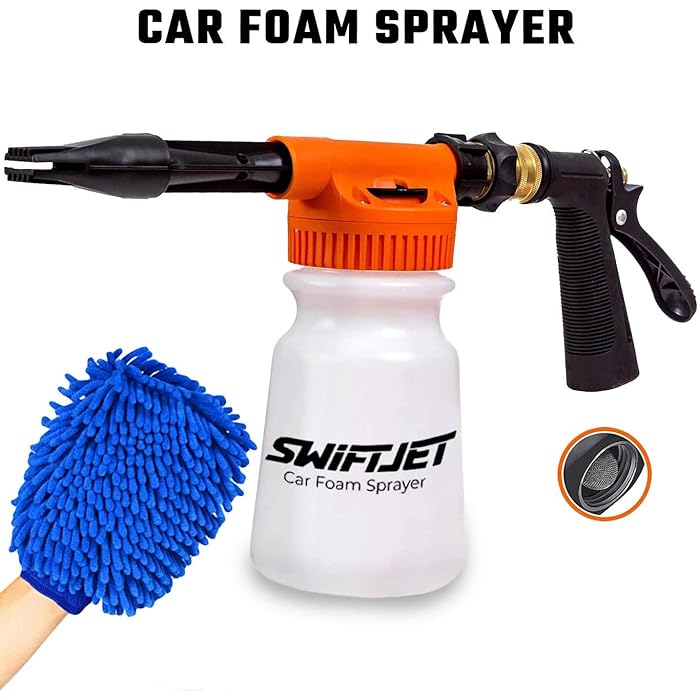Buy SwiftJet Car Wash Foam Gun Sprayer + Microfiber Wash Mitt Car