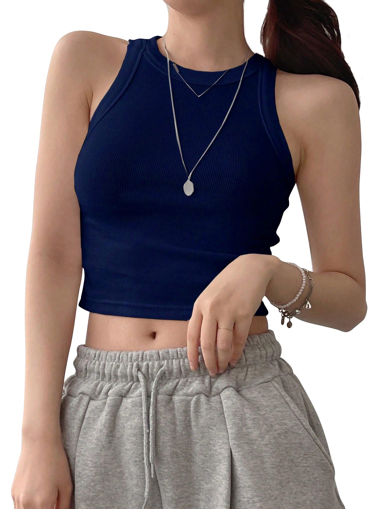 Toochki Camiseta corta de algodón para mujer, estilo occidental