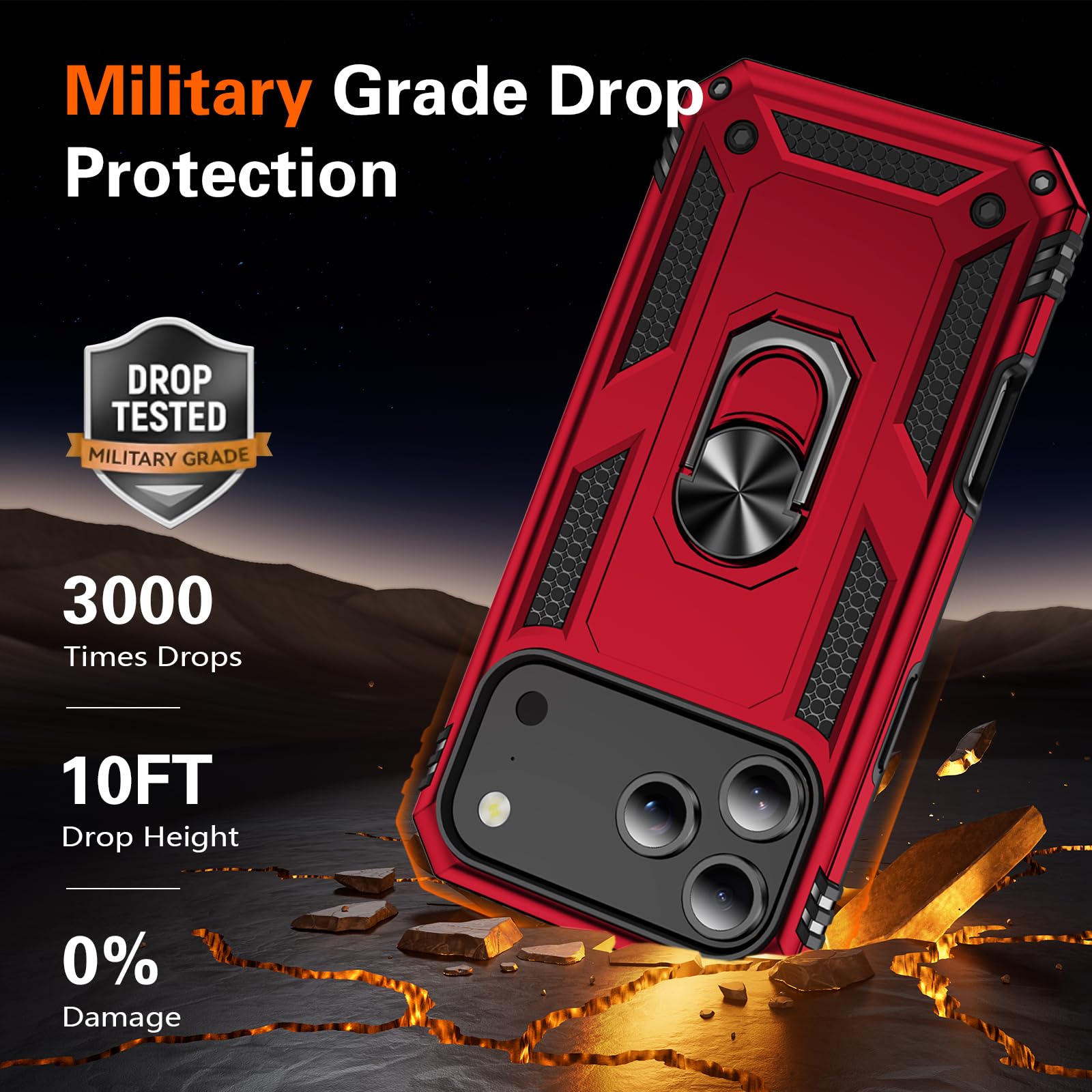 SKYLRK iPhone 17 Pro ダンプケース レッド SKYLRK iPhone 17 Pro ダンプケース レッド SKYLRK iPhone 17 Pro