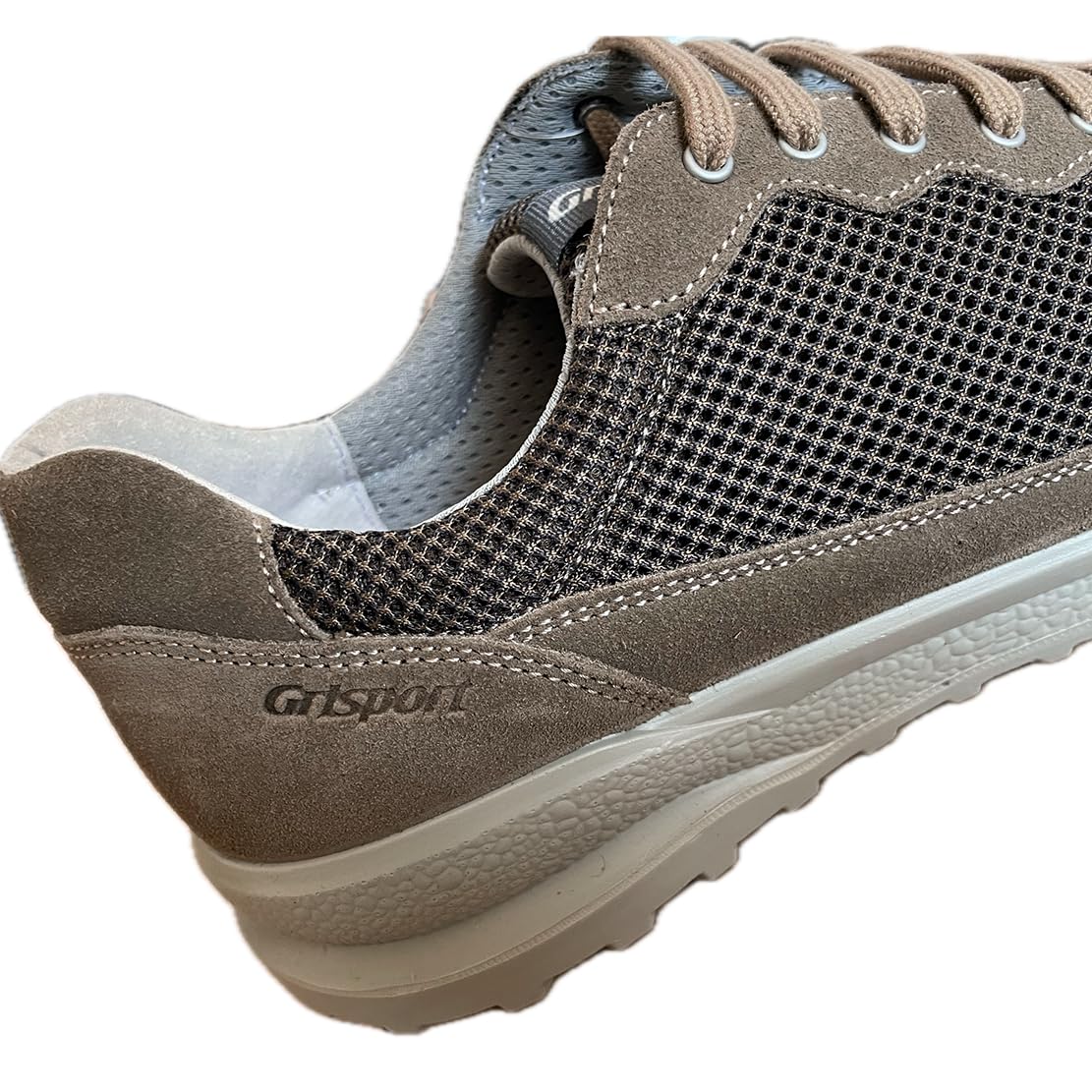 Grisport Scarpe Città Sneaker Argon Uomo Leggere estive in Pelle e Inserti alla Moda in Mesh Soletta Estraibile
