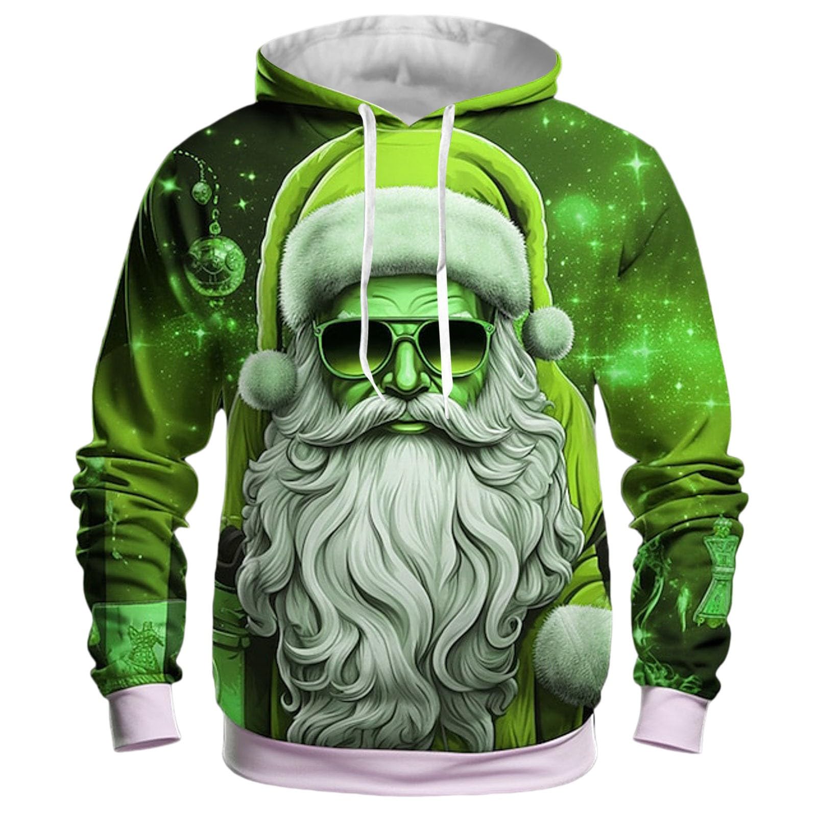 Kersthoodie voor heren, grappige lelijke kersttrui, rendier