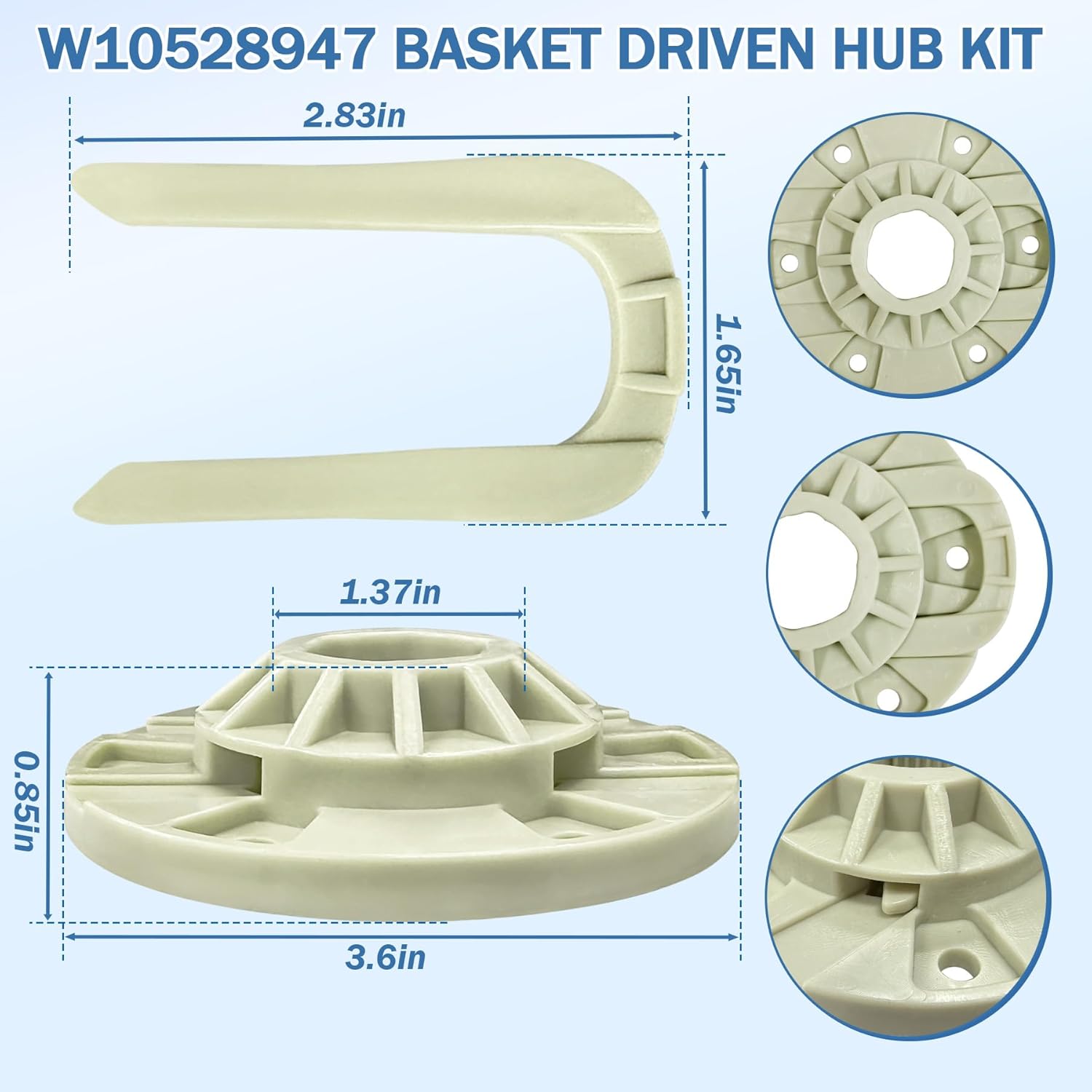 Upgraded W10913953 W11481722 Washer Shift Actuator W10528947 Basket Hub & W10721967 Washer Pulley Clutch Kit W10006384 Washer Drive Belt Compatible with Whirlpool Maytag Amana Kenmore Washer