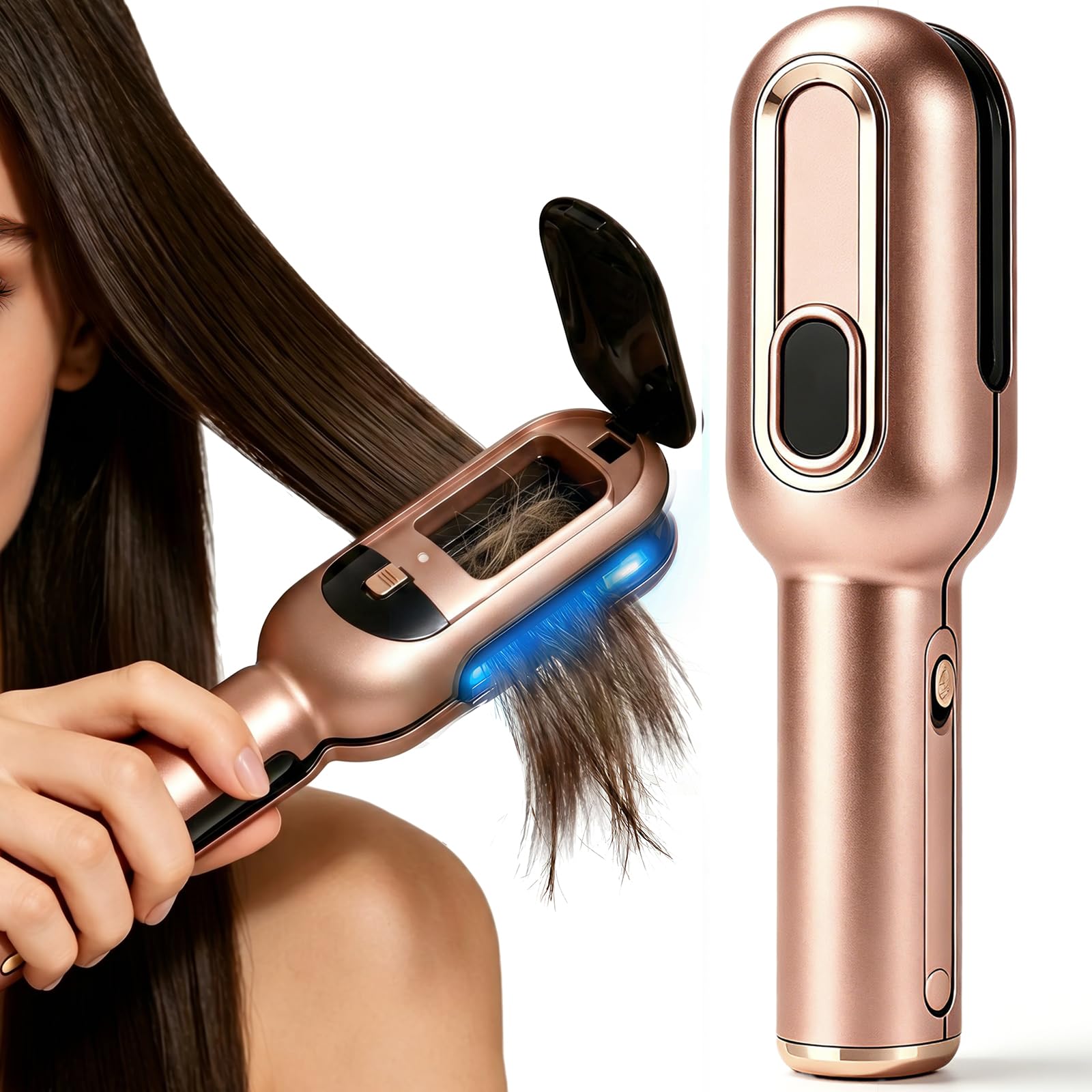 Cordless Split Ends Trimmer for Hair, Rechargeable Hair Care Tool-Gold