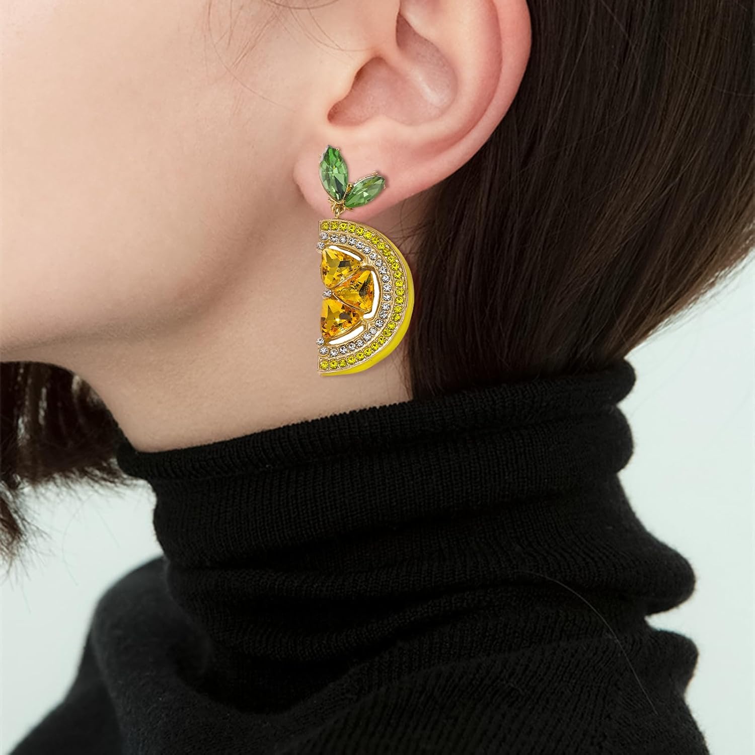 Adorable Fruit Dangle Earrings for Women, Multiple Summer Fruits Drop Earring for Tropical Novelty Jewelry Gifts - Image 2