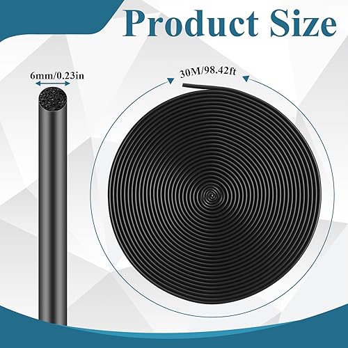 Miniatura 2 de Varilla de espuma para huecos de 14 pulgadas x 100 pies, espuma de goma para calafatear y rellenar juntas de expansión de concreto para huecos y