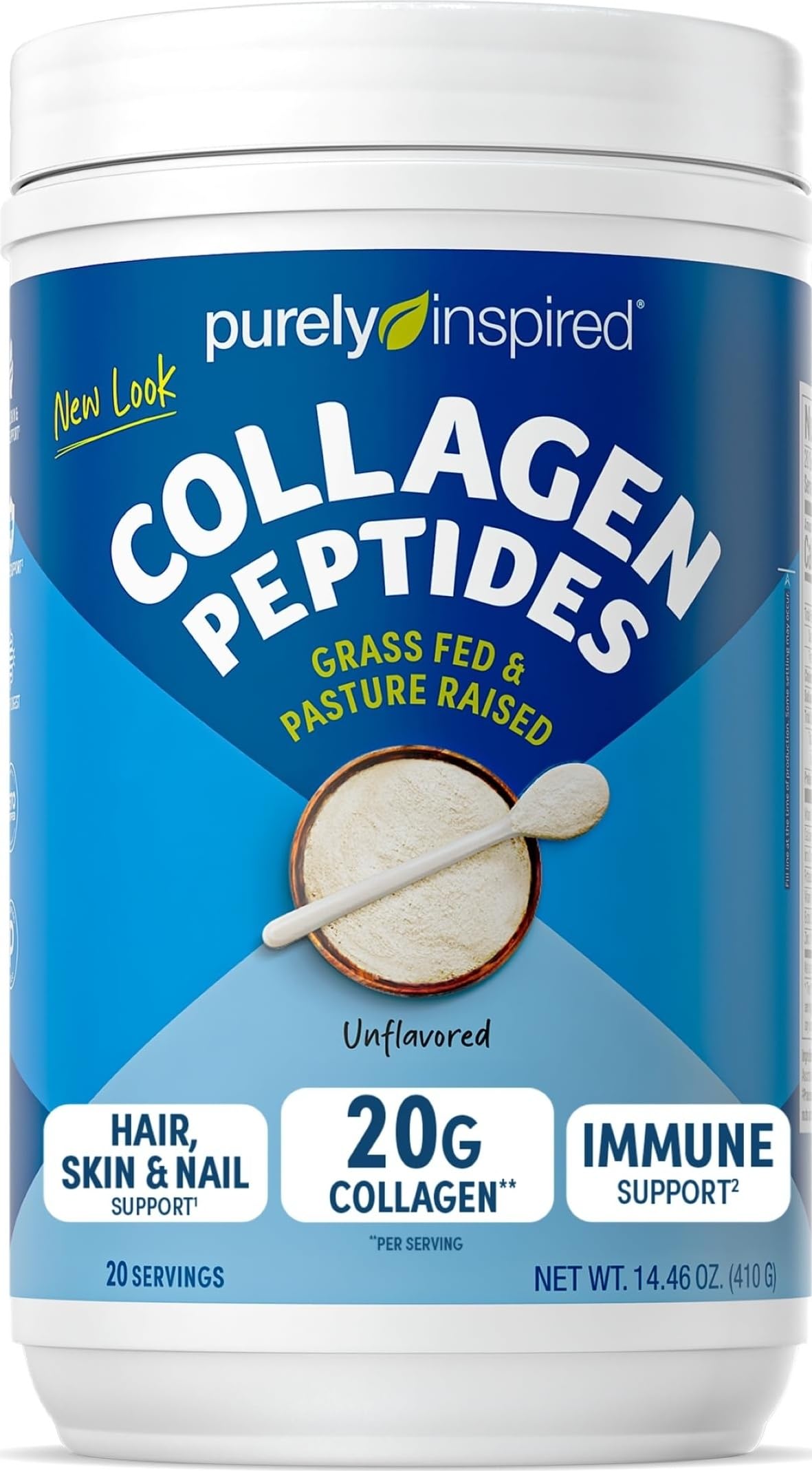 Purely Inspired Collagen Powder for Women & Men, Unflavored (20 Servings) Unflavored 14.46 Ounce (Pack of 1)