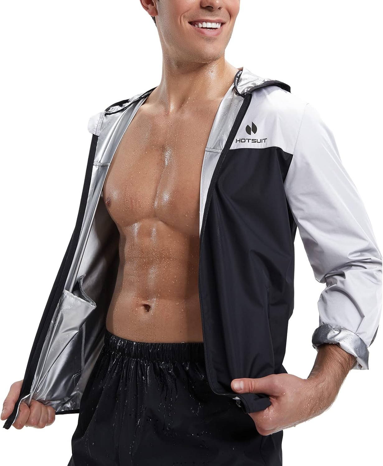 HOTSUIT Sauna Suit for Men Weight Loss Sweat Suits Gym Workout Exercise Sauna Jacket Pant Full Body - Image 8