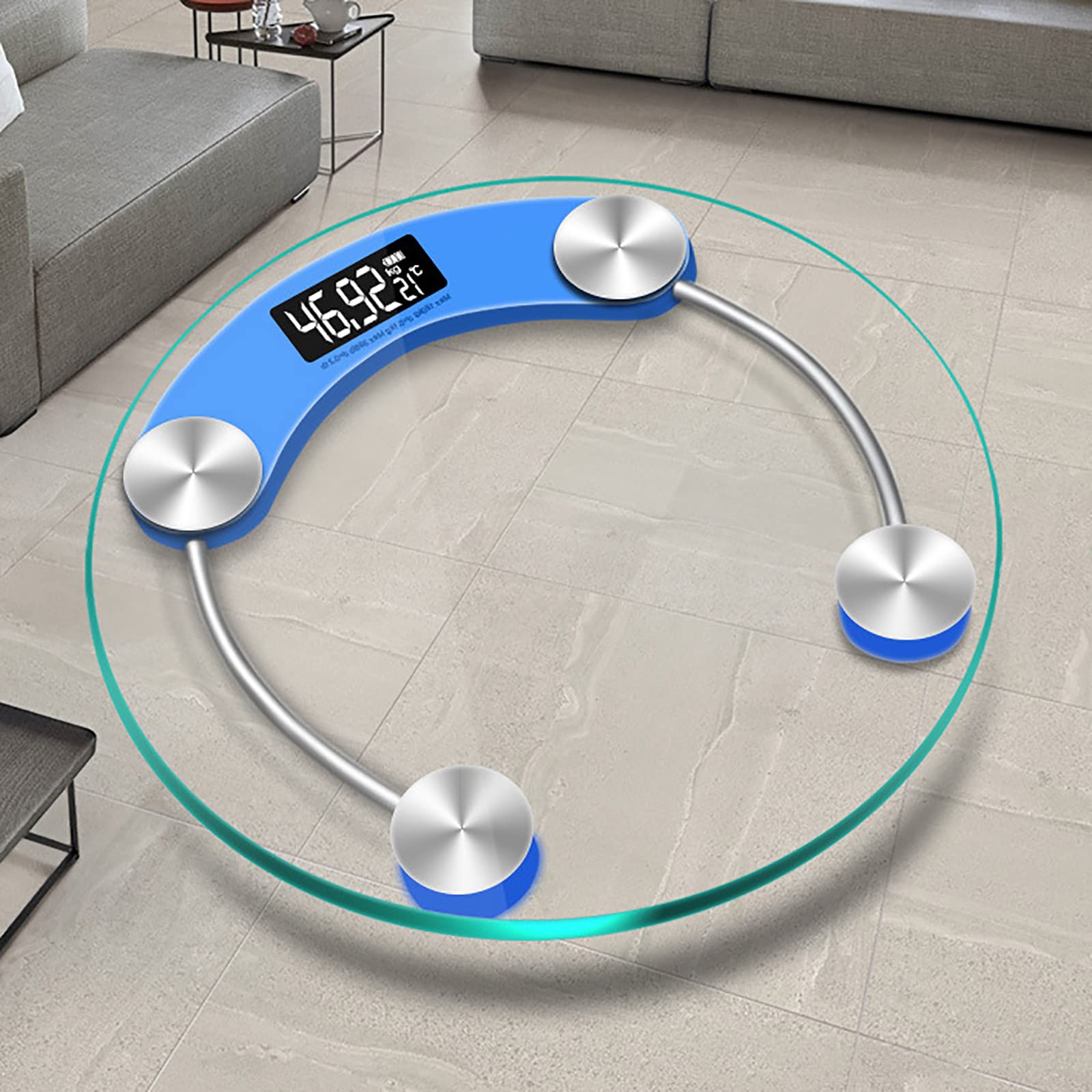 Amazon.co.jp: 1個の体重計強化透明ガラス電池式LCDディスプレイ 体重