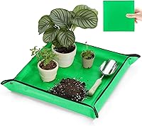 bukmialy 26.8x26.8 Super Thick Repotting Mat - Tear-Resistant, Double-Sided Waterproof Foldable Potting Mat for Mess-Free Indoor Plants