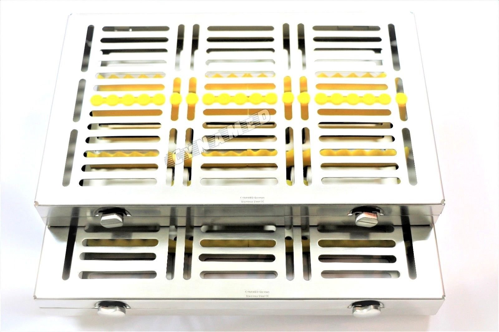 Premium German 2 Each Dental Autoclave Sterilization Cassettes for 20 Instruments Detachable LID Double Botton Type