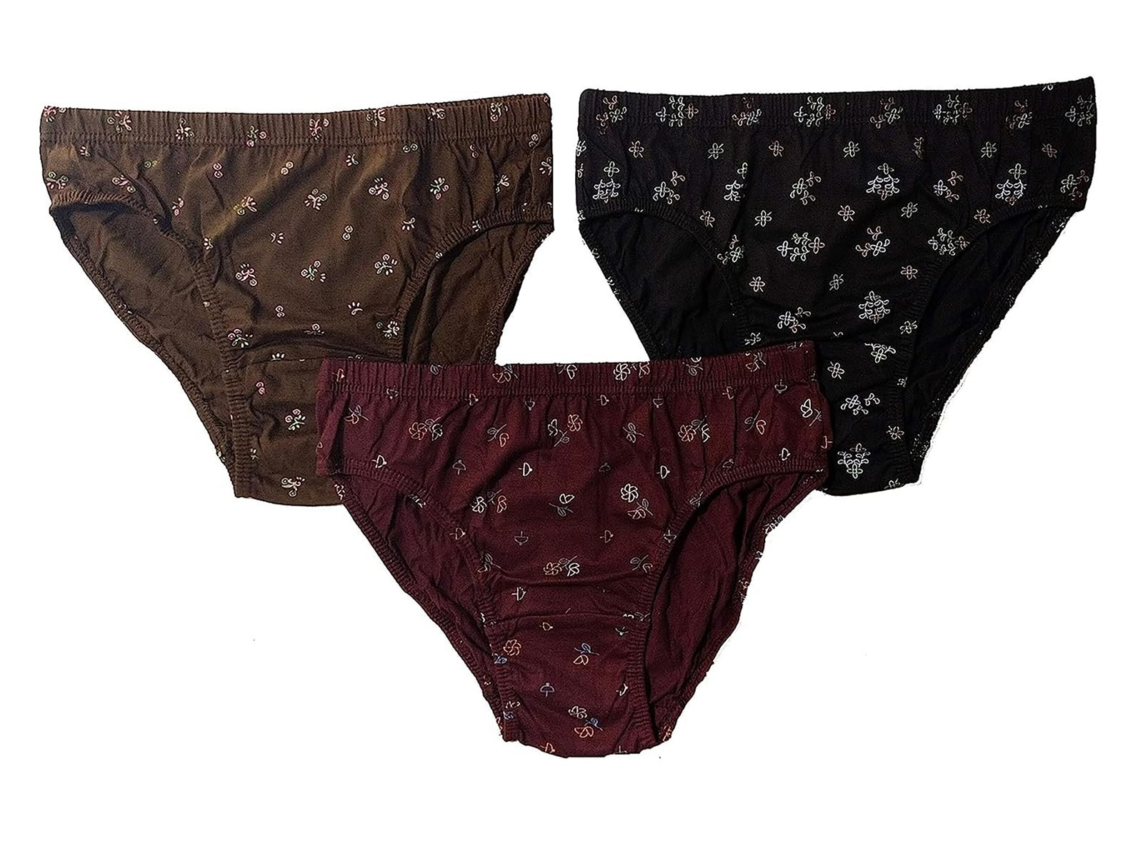 Ladies/Girls Innerwear Panties Cotton Underwear Briefs Combo, Multicolor - (Pack of 3)-image-25