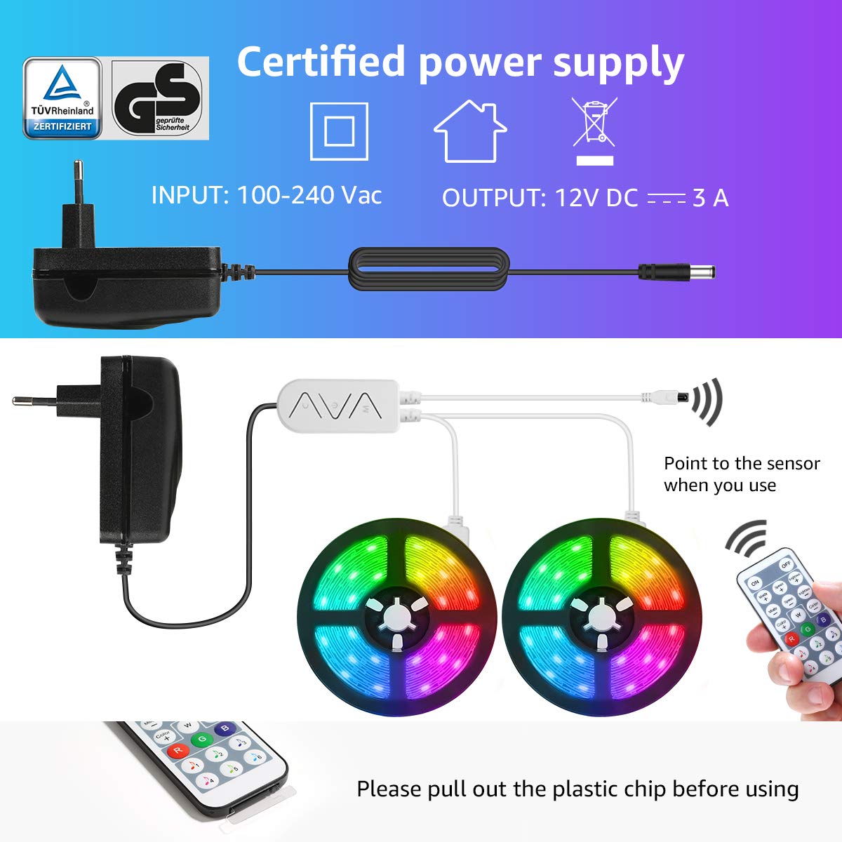 Lepro Tira LED RGB 10M, Luces LED Habitación MagicColor, Tira LED Música con Control Remoto, Luz LED de Effecto de Arco Iris, Tira LED Dreamcolor para Gaming, Fiesta, Dormitorio (2 x 5M, 300 LEDs)