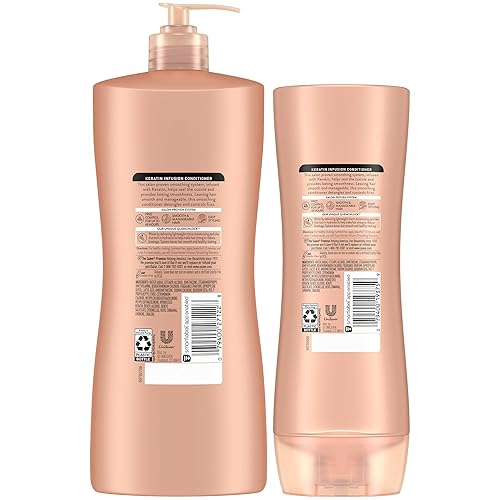 Miniatura 2 de Suave Acondicionador alisador de infusión de queratina de 2 tamaños, suave humedad diaria para un cabello suave y manejable, control del