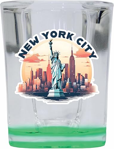 Miniatura 8 de R and R Imports New York City A Souvenir - Vaso de chupito cuadrado de 2.5 onzas
