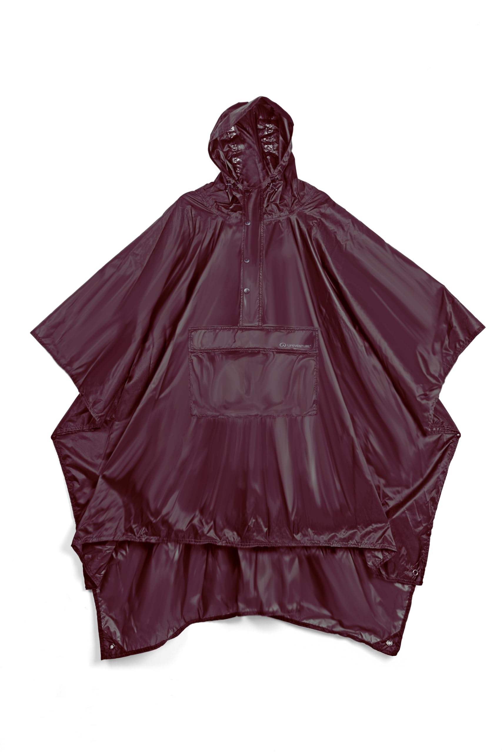 Lifeventure Superlight Waterproof Packable Poncho With Adjustable Hood And Zipped Pocket Poncho imperméable Mixte