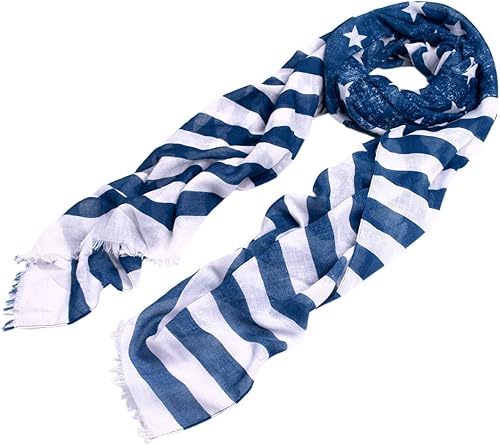 Miniatura 2 de TrendsBlue Azul marino Estrellas y Rayas Vintage USA Bandera Americana Estilo Bufanda, Azul marino