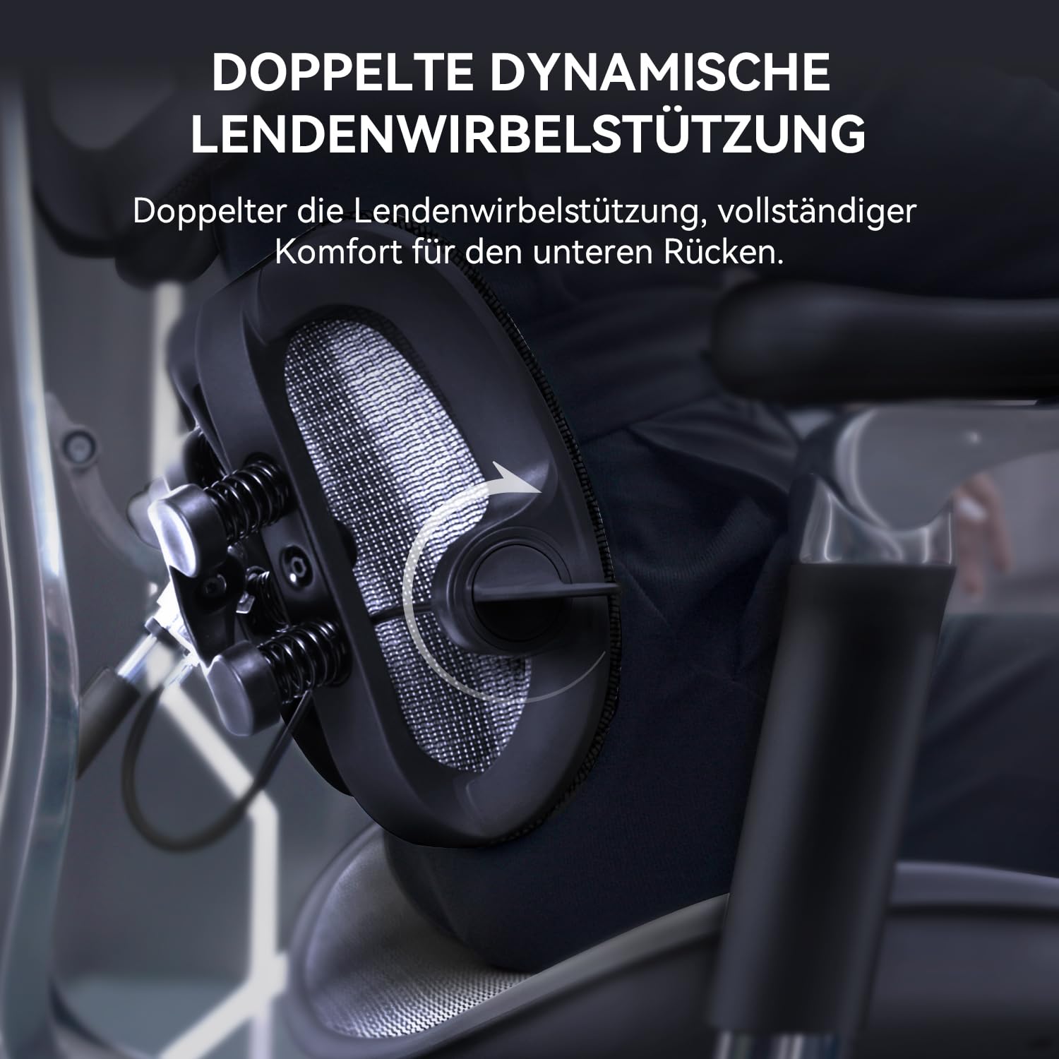 SIHOO Doro S300 Ergonomischer Bürostuhl [TESTSIEGER], Computerstuhl, mit dualem dynamischem Lendenwirbelstützsystem, 6D-koordinierten Armlehnen, verstellbarem Rollstuhl (Schwarzem Samt-Mesh)