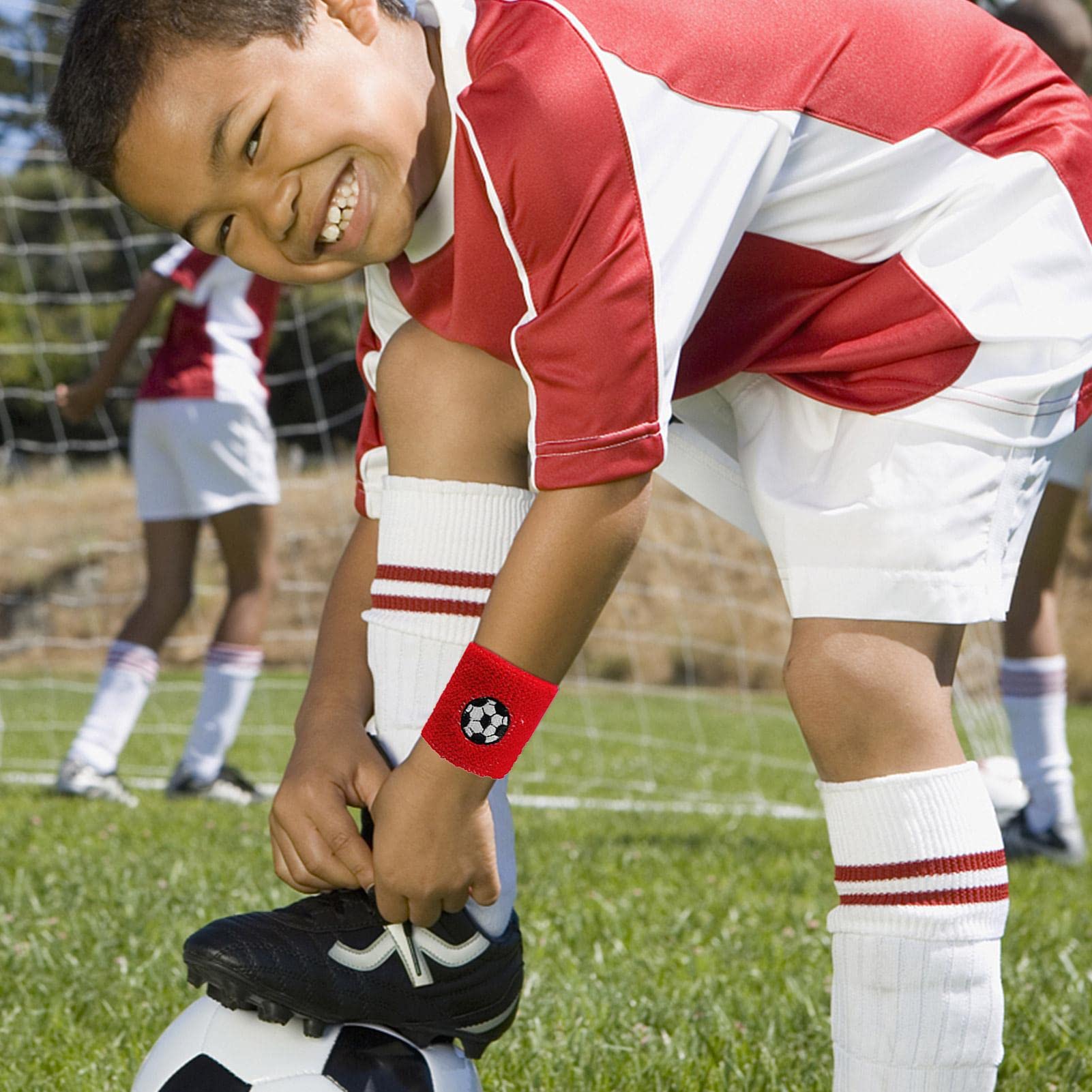 Sportpolsbandjes voor kinderen - Zweetbanden voor sport - Zweetbanden Accessoires voor basketbal Honkbal Voetbal Voetbal Fitness Dewu