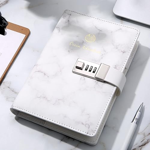 Miniatura 2 de Diario con candado para mujer, diario con cerradura personal recargable, diario con bloqueo de cuero, cuaderno de escritura B6 para niñas, diario
