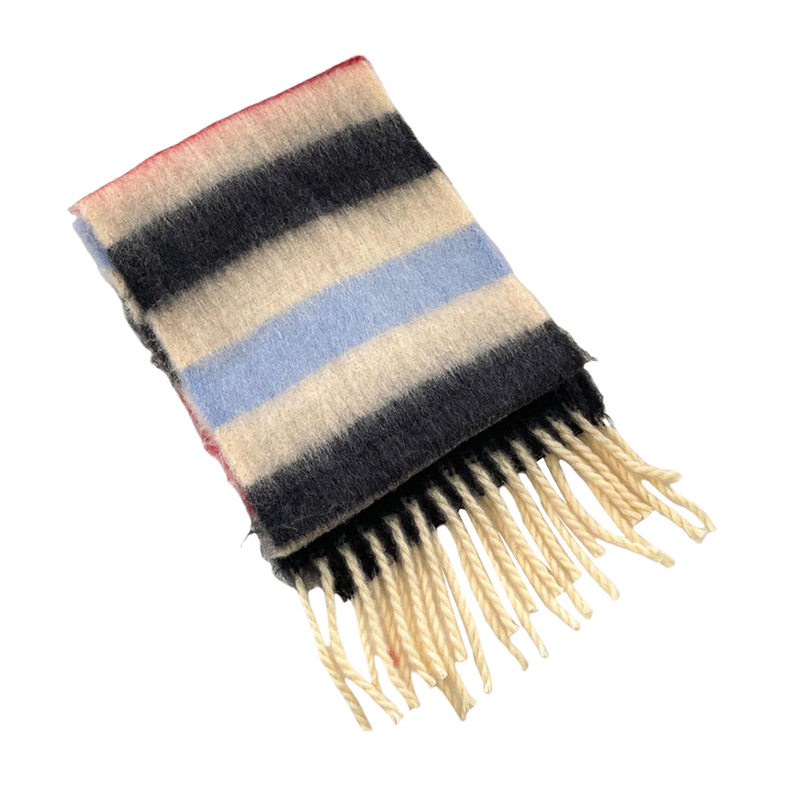 Écharpe colorée pour enfants avec pompons, doux et confortable, accessoire d'hiver chaud pour garçons et filles de 3 à 12 ans