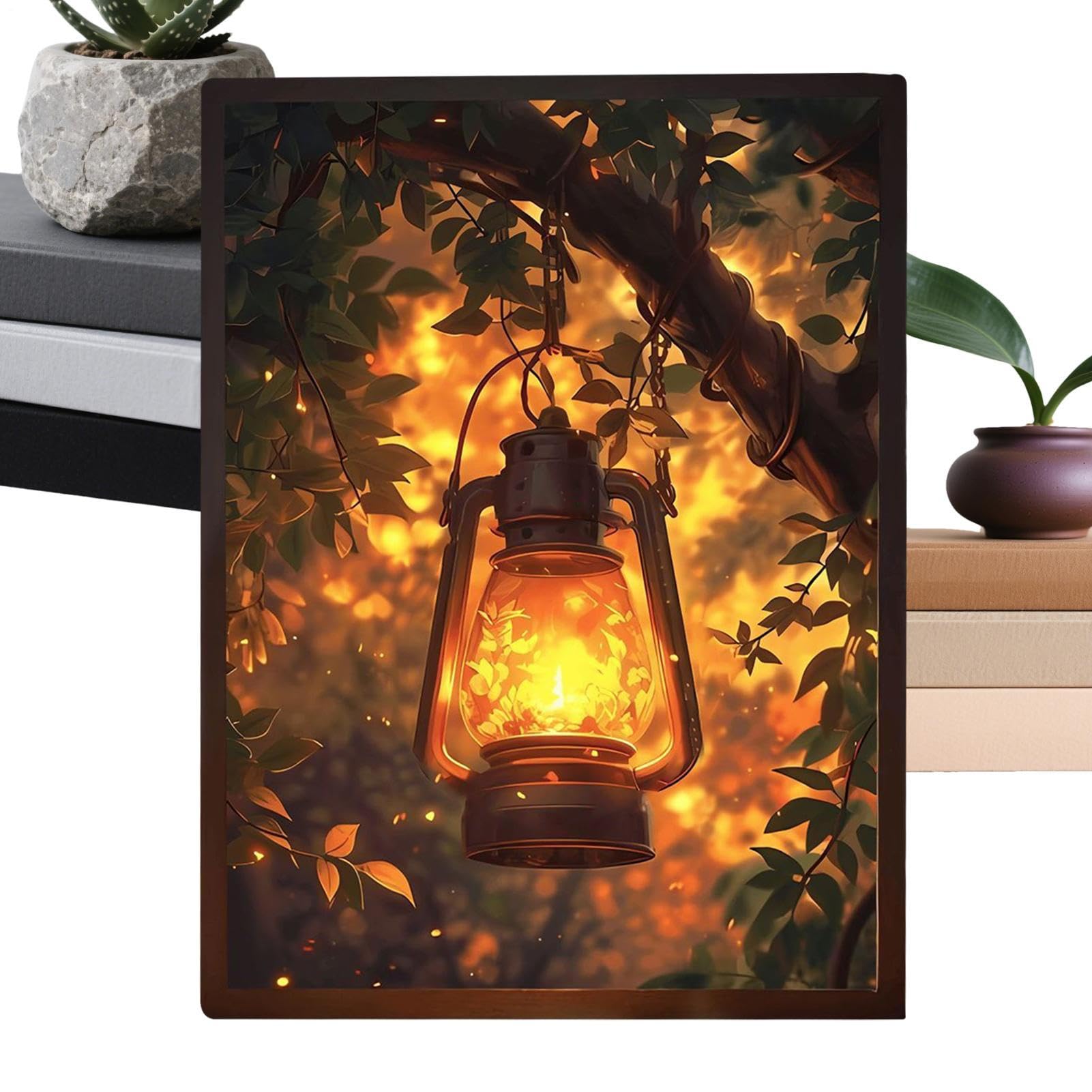 Cuadro LED Lámpara de pared LED con lienzo impreso iluminado enmarcado | Luces nocturnas LED para decoración del hogar habitación cocina de inauguración boda cumpleaños lámpara de pared regulable