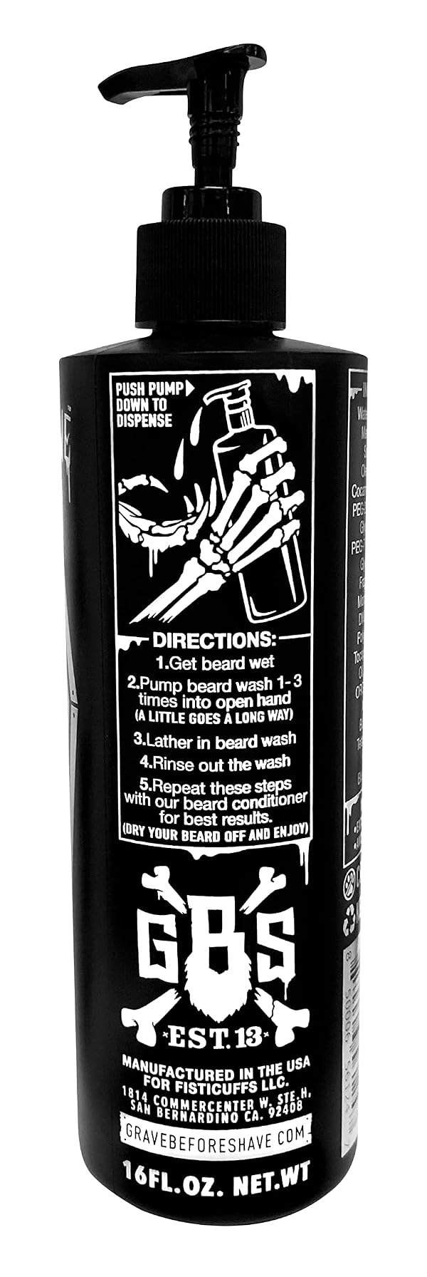 Grave before shave Beard wash 16 oz. Pump-top by Grave Before Shave - Image 2