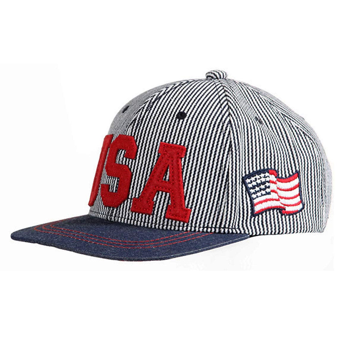 CXQRRKids Baseball Hat American-Flag-USA Hip-Hop Snapback-Hats Suitable for 2-7 Years Old, Blue, Medium