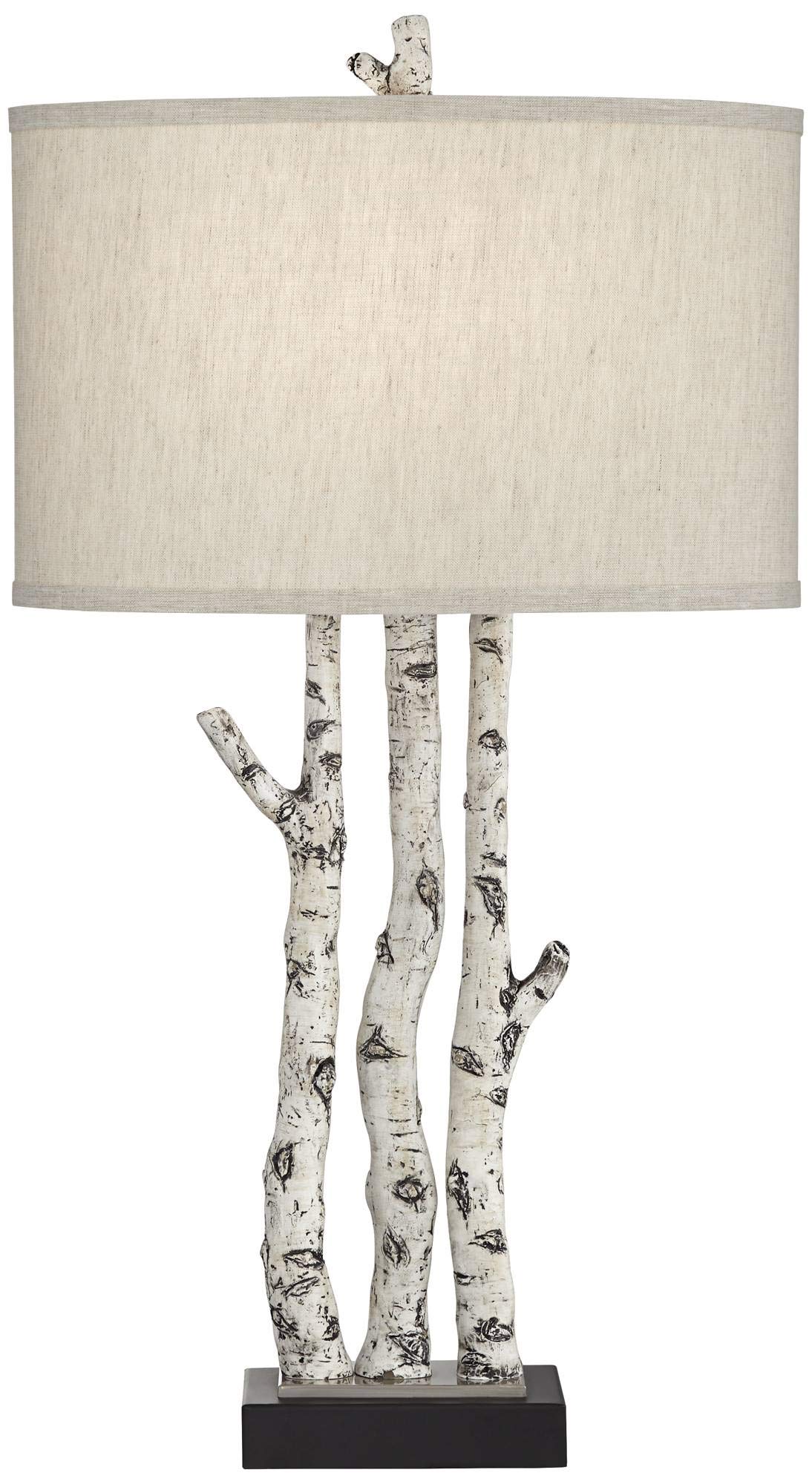 Franklin Iron Works Woodland 30 1/4" Rustic Faux Birch Tree Table Lamp