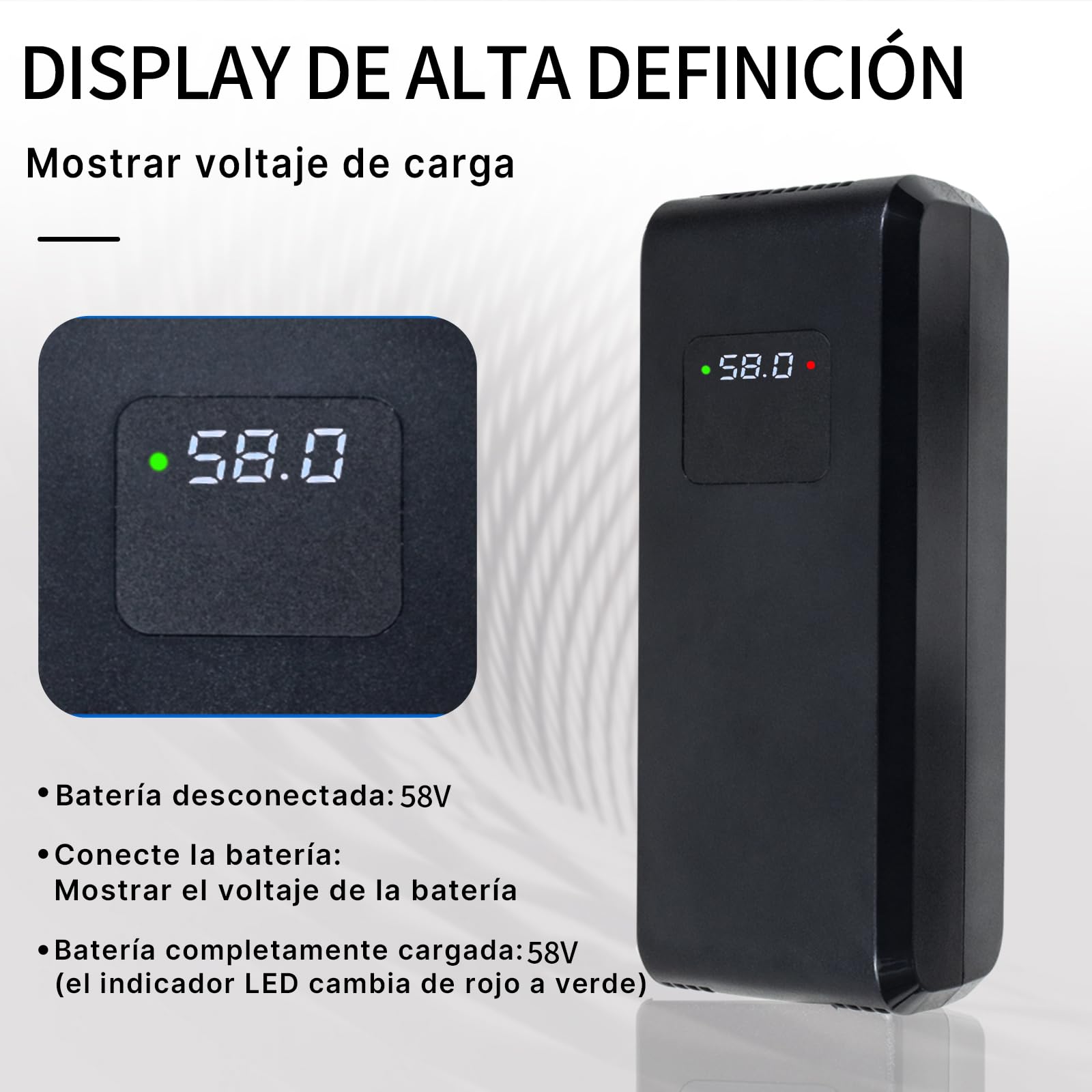 Caricabatterie al piombo acido da 58 V e 4 A per 48 V con display a LED per visualizzare la tensione di carica in tempo reale