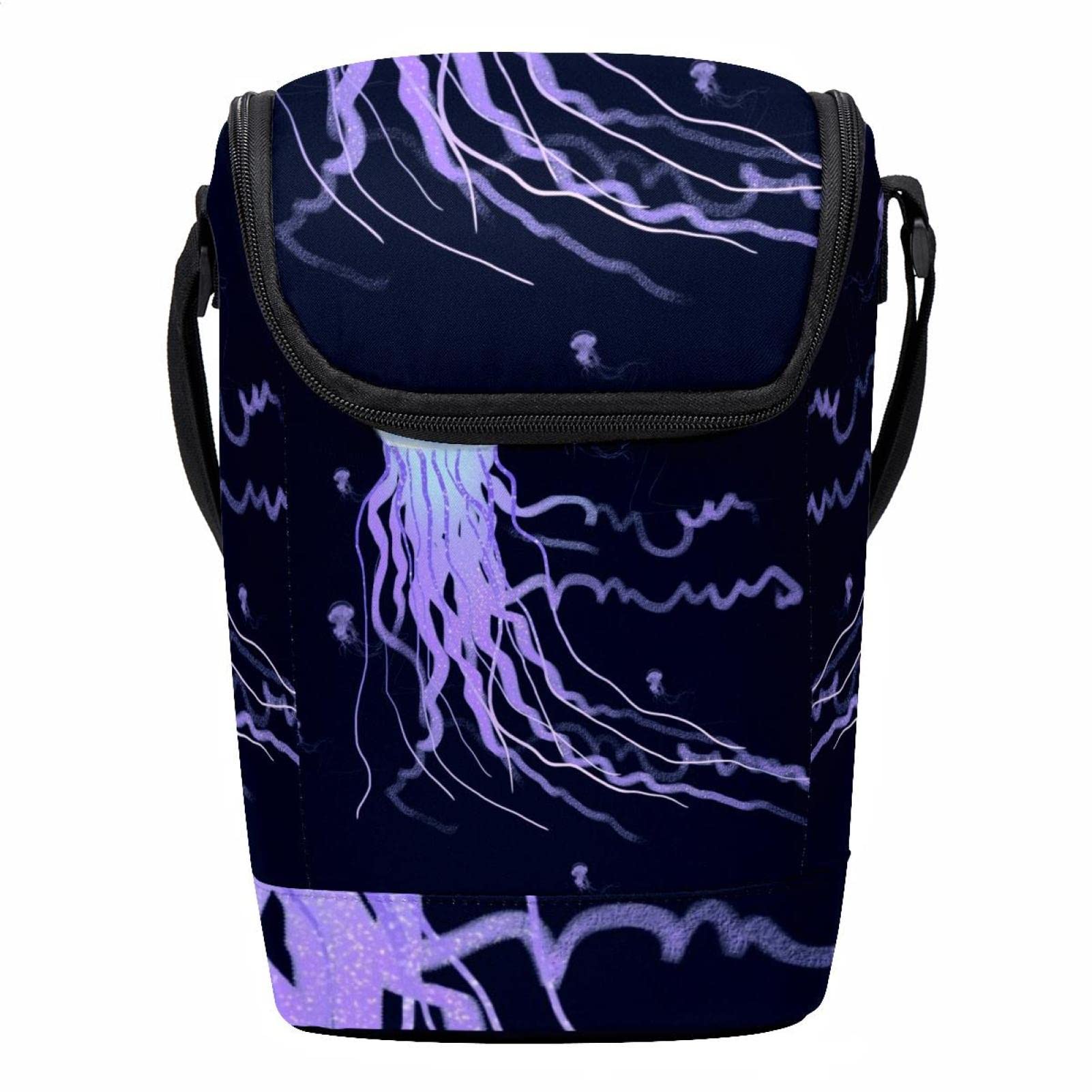 Lonchera grande Jellyfish evita derrames con correa ajustable para hombro