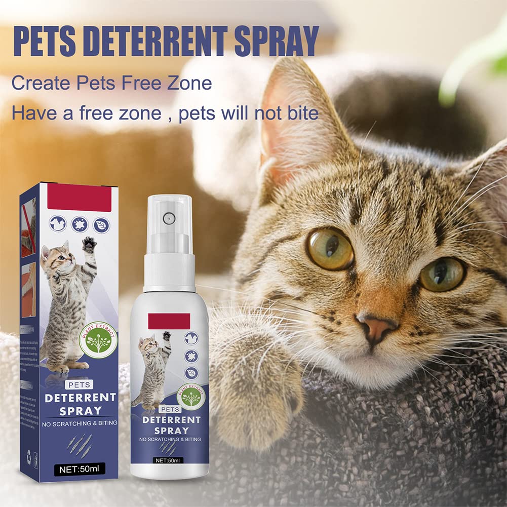Spray AntiGraffio,Spray AntiGraffio Gatto,Spray AntiGraffio Gatti Divano,Protegge i Mobili,Spray Addestrativo per Allenare Il Comportamento degli Animali Domestici,50 ML