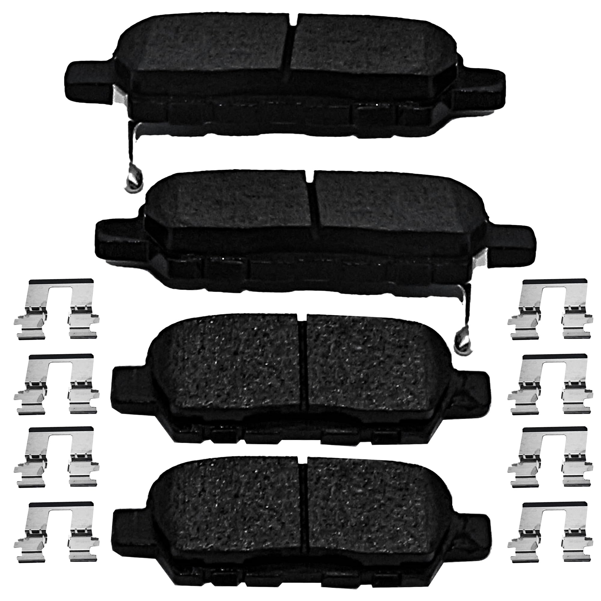 Brake Pads Rear Set Compatible with Juke Altima Maxima Murano Pathfinder Quest Sentra, Suzuki Grand Vitara, Infiniti EX35 EX37i FX35 FX37 M35 QX60 Q50 Rear Brakes Semi-Metallic D905