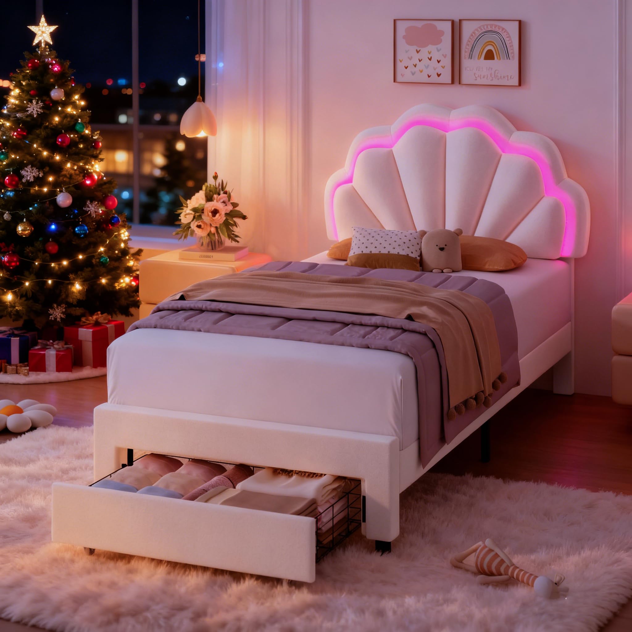 HIFIT Petal Headboard Bed