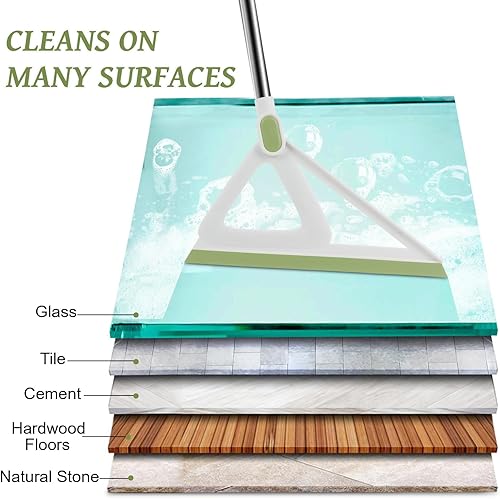 Miniatura 7 de ROKOXIN Escoba escoba de goma multifunción raspador de silicona escoba barredora, escoba exprimir agua barrido, removedor de polvo fino, limpieza de