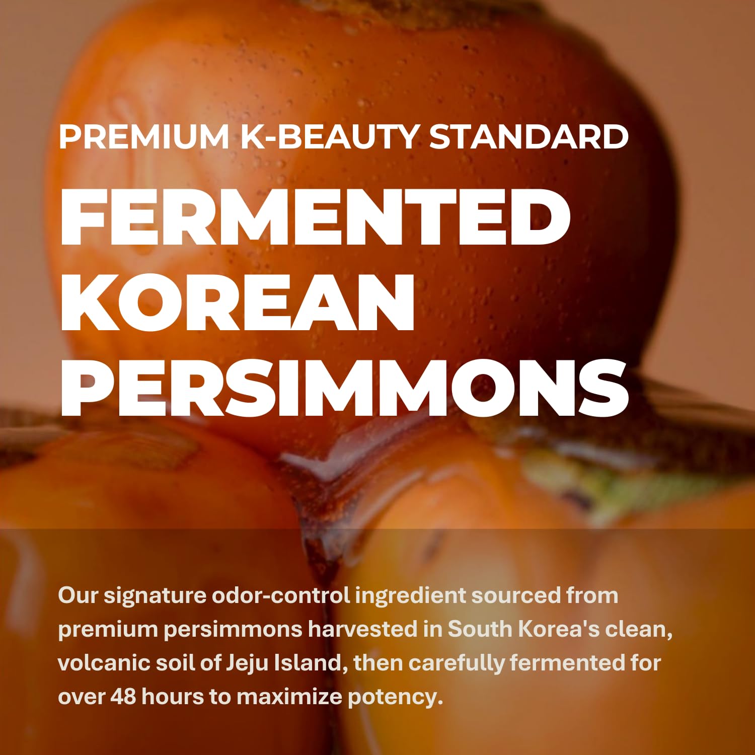Korean Persimmon Shampoo for Scalp Odor & Dandruff, Salicylic Acid & Biotin
