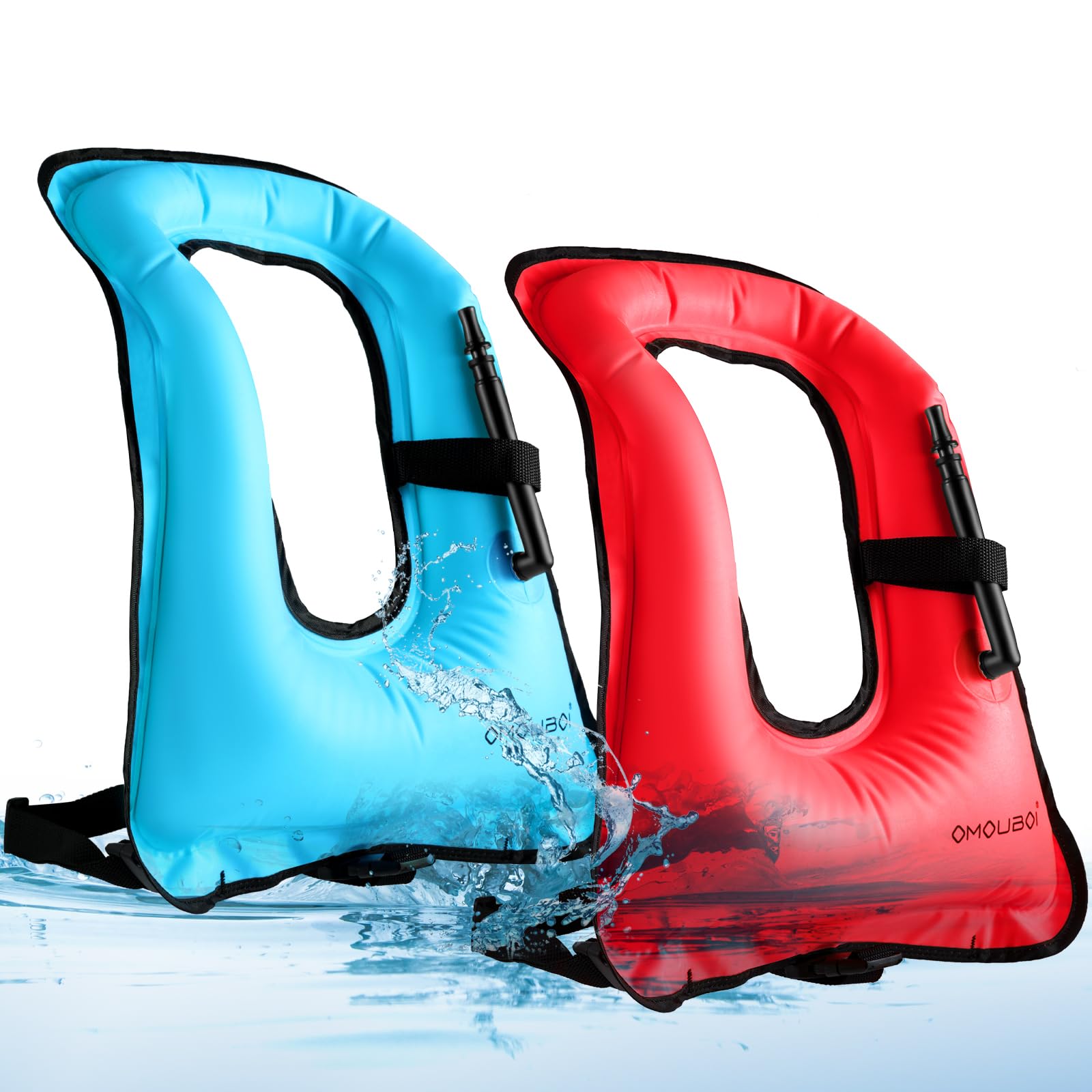 2 Pcs Inflatable Vests for Adults Safety Vest for Adults Vest Portable Swim Vest Jackets, Adjustable Kayaking Jackets Safety Vests(Fluorescent Green, Green, Classic)