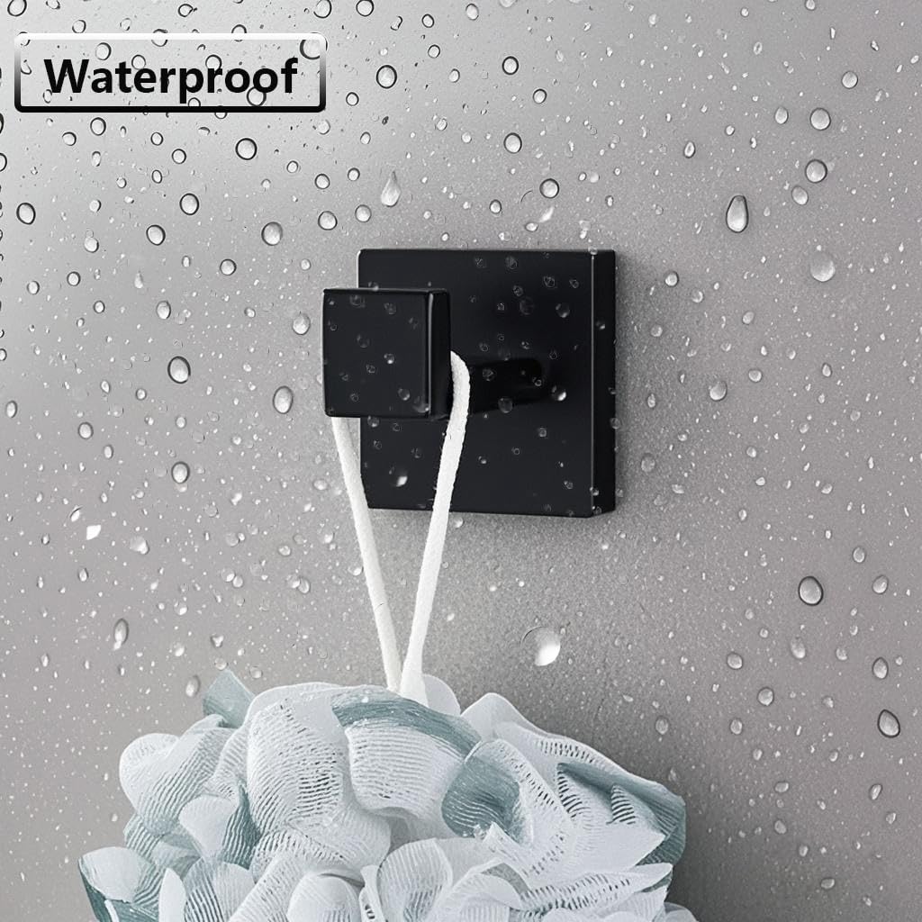 Gancho de acero inoxidable SUS 304 para albornoz, color negro mate, ganchos de pared para baño, cocina, toallas, albornoces, armarios, esponjas, para baño y hotel
