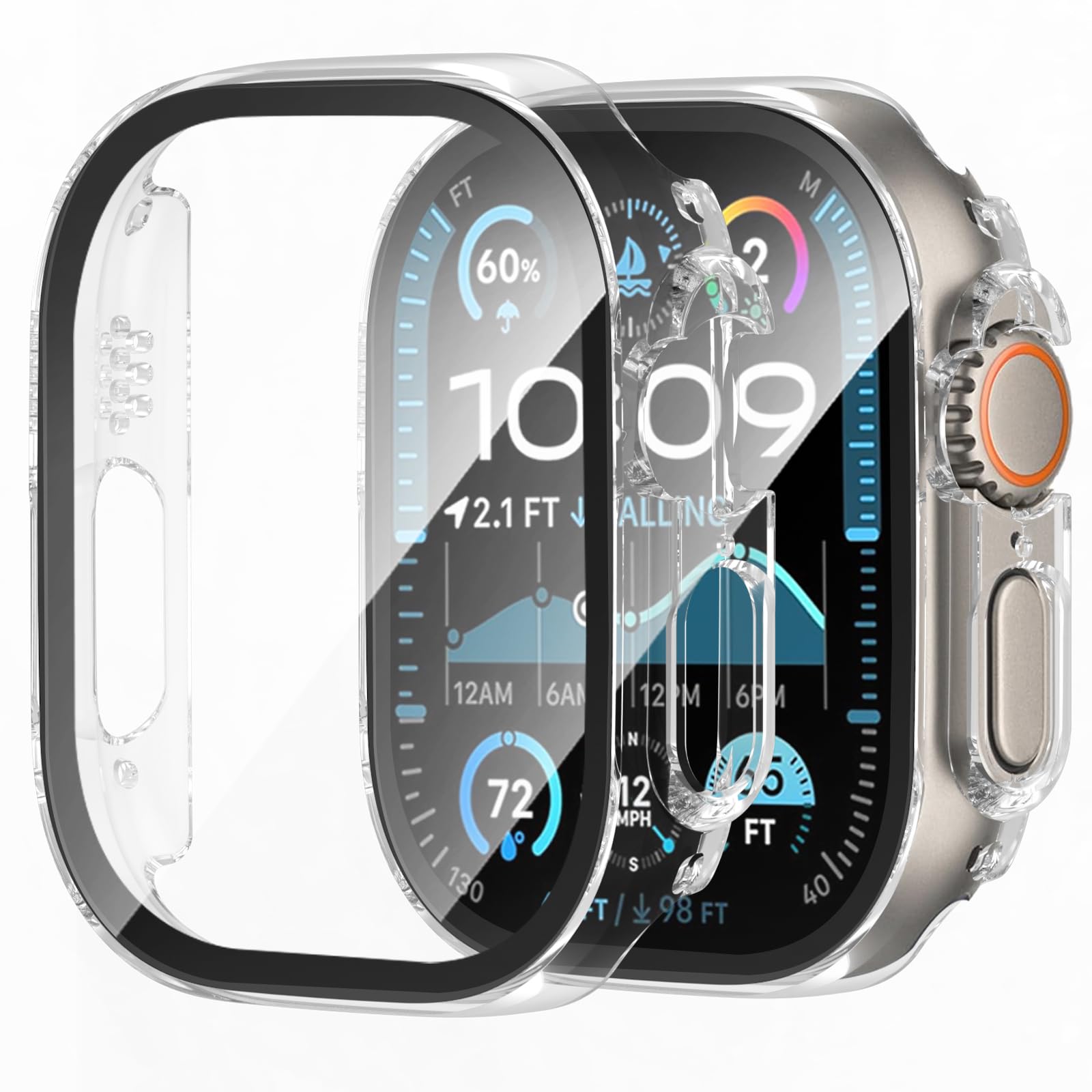 [2 Pack] Case Screen Protector Compatible with Apple Watch SE 3/2nd Gen/SE Series 6/5/4 40mm, Ultra-thin Full Coverage Protective Cover for iWatch 40 mm — view 16