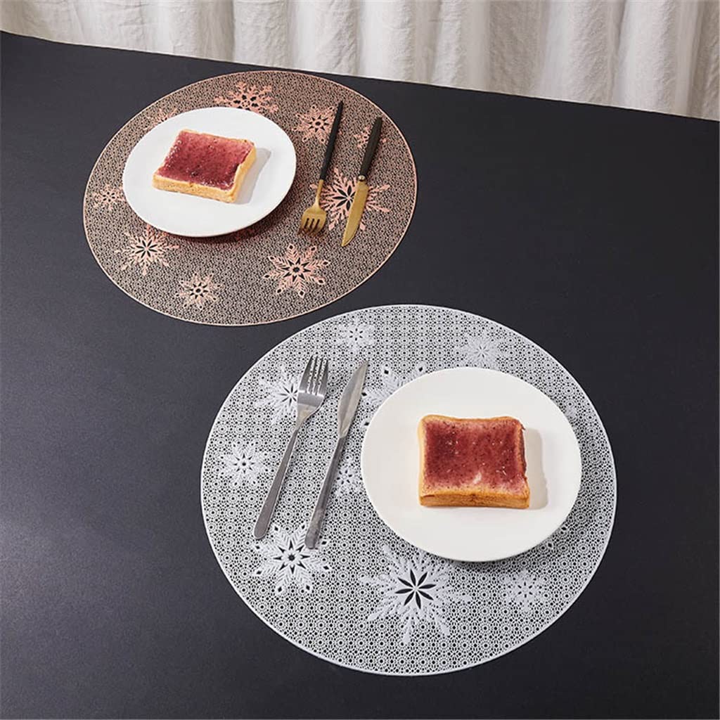 Creux Isolation Coaster Pads Table Bol Tapis Home Decor Résistant À La Chaleur Napperon pour Table À Manger 10 Pcs Napperons (A)