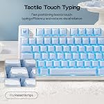 EPOMAKER Lusterfly Jelly Jeu de touches - 123 Clés Laser double-chaud gravé, MDA Profil, ABS+PC, Non-Shine-Trough, MX-Compatible pour 61/68/84/87/98/100/104-Key Clavier mécanique (bleu)