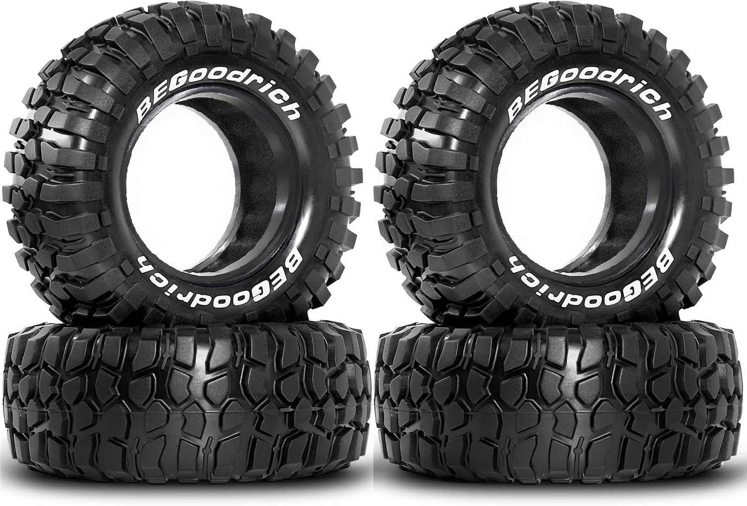 REDSPIDER 1.9'' Rock Crawler Tires OD 95mm/3.74'' (4PCS) For 1/12 RC Crawler MJX H12Y+ H12P Upgrade Replacement Tires (Tires)