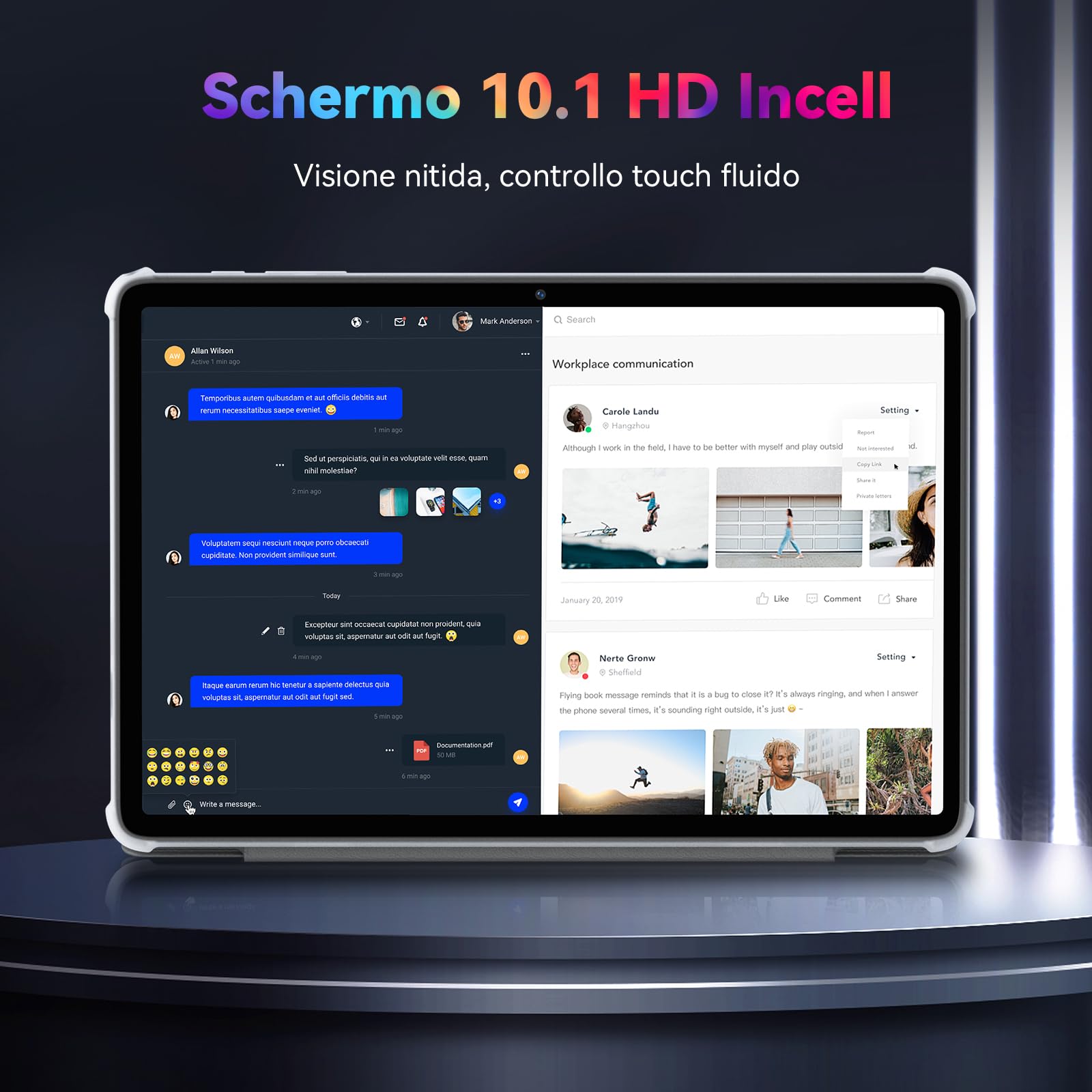 T20 Tablet Android 16 con Tastiera, 24GB RAM + 256GB ROM Espandibile 2TB, Tablet 10 Pollici Widevine L1, Octa-Core, WiFi, Face ID, Bluetooth 5.0, 5000mAh, 8MP+5MP, Jack 3.5mm, 4 Anni Garanzia