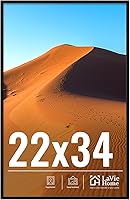 Vista 141 de LaVie Home Marco de fotos de 2 x 3, marco de fotos negro de 2 x 3 con plexiglás HD, marco de visualización de 2 x 3, 1 paquete, colección clásica