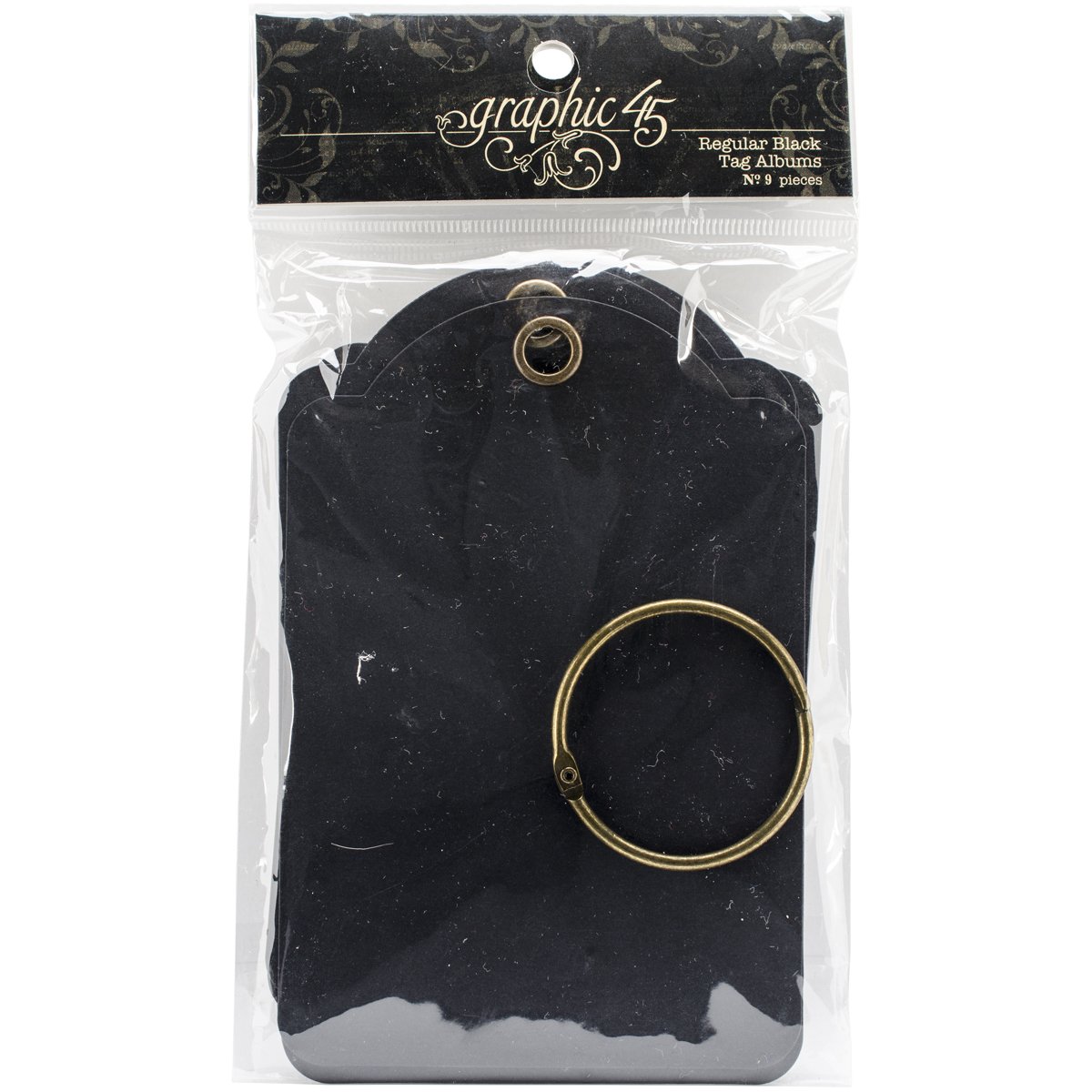 Graphic 45 Regular Tag Album Noir solution anti-gondolement pour vos mini-albums de scrapbooking