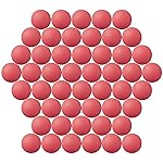 40MM Ping Pong Balls, 50 or 80 Pack Assorted Colored Tennis Balls Multi Color Plastic Balls Fun Beer Ping Pong Balls Bulk for Beer Pong Balls, Arts and Craft, Party Decoration, Cat Balls (50pcs-Red)