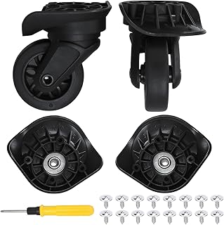 スーツケース交換用キャスター スーツケースホイール 車輪 修理 交換部品 キャリーバックタイヤ 切り替え補修用 360度回転 交換ホイー 耐久性 摩耗防止 (A90 4個セット)