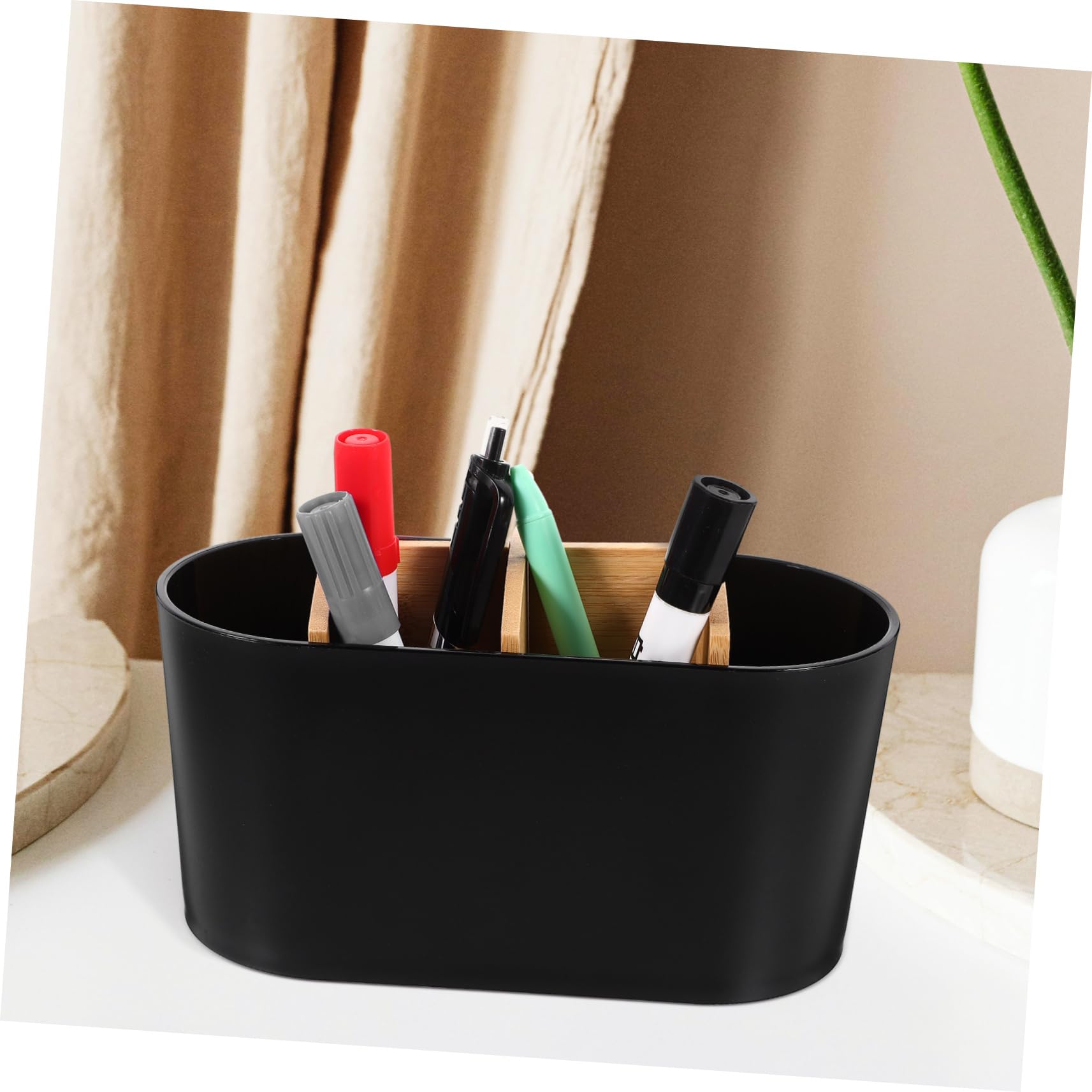 Cabilock 4piezas Soporte para Cepillos De Dientes y Pasta De Dientes De Bambú Organizador De Baño Desmontable y Antideslizante para Mantener El Mostrador Ordenado Desorden