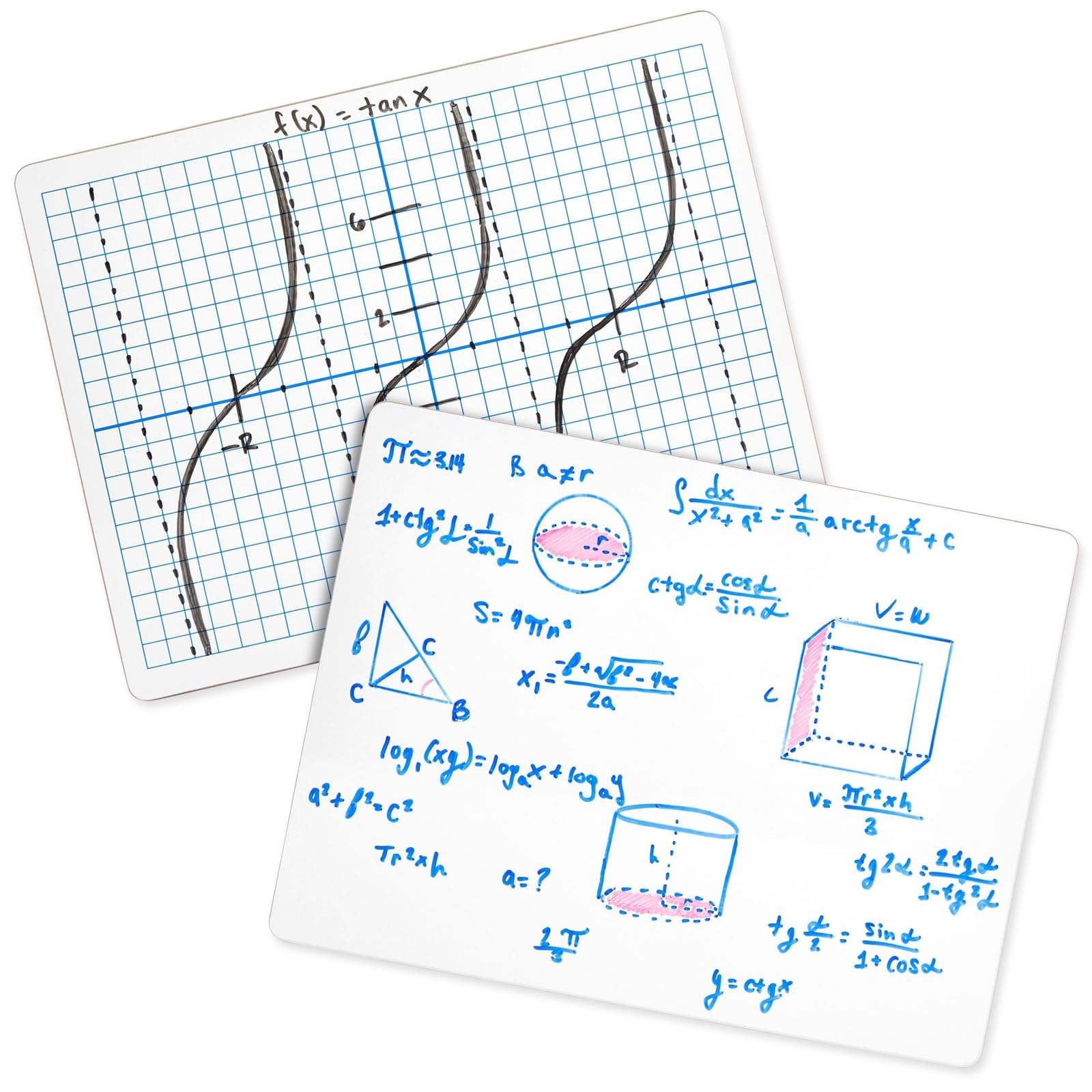 12 Pack XY Axis Graph Whiteboard 9 x 12, Dry Erase Double-Sided Lap Board with 12 Erasers for Students (24 Piece Set) - Image 4