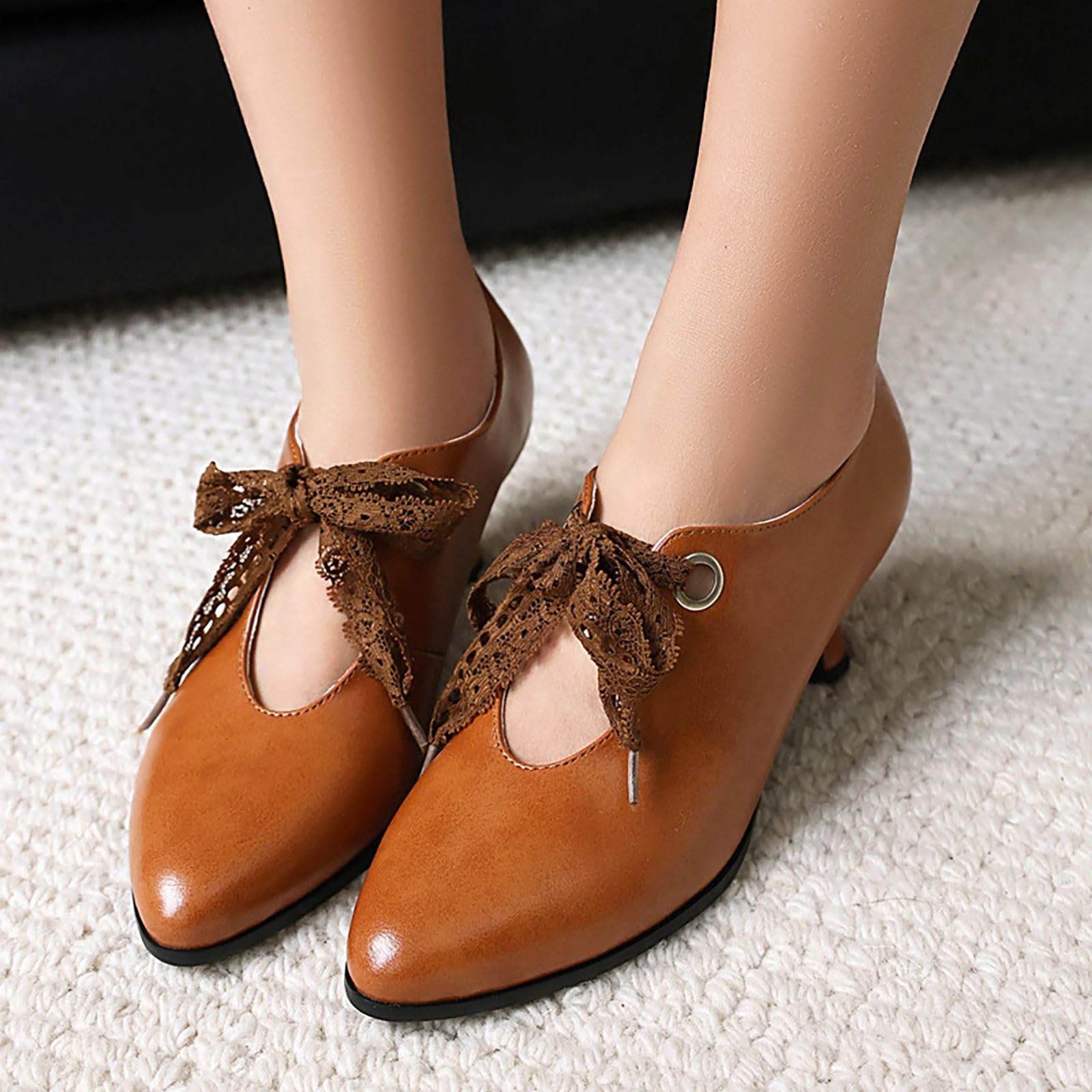 Generisch Damskie buty do noszenia na co dzień, wygodne wzornictwo na koturnie, idealne do noszenia w sukienkach, dżinsach, idealna wysokość obcasa 6 cm