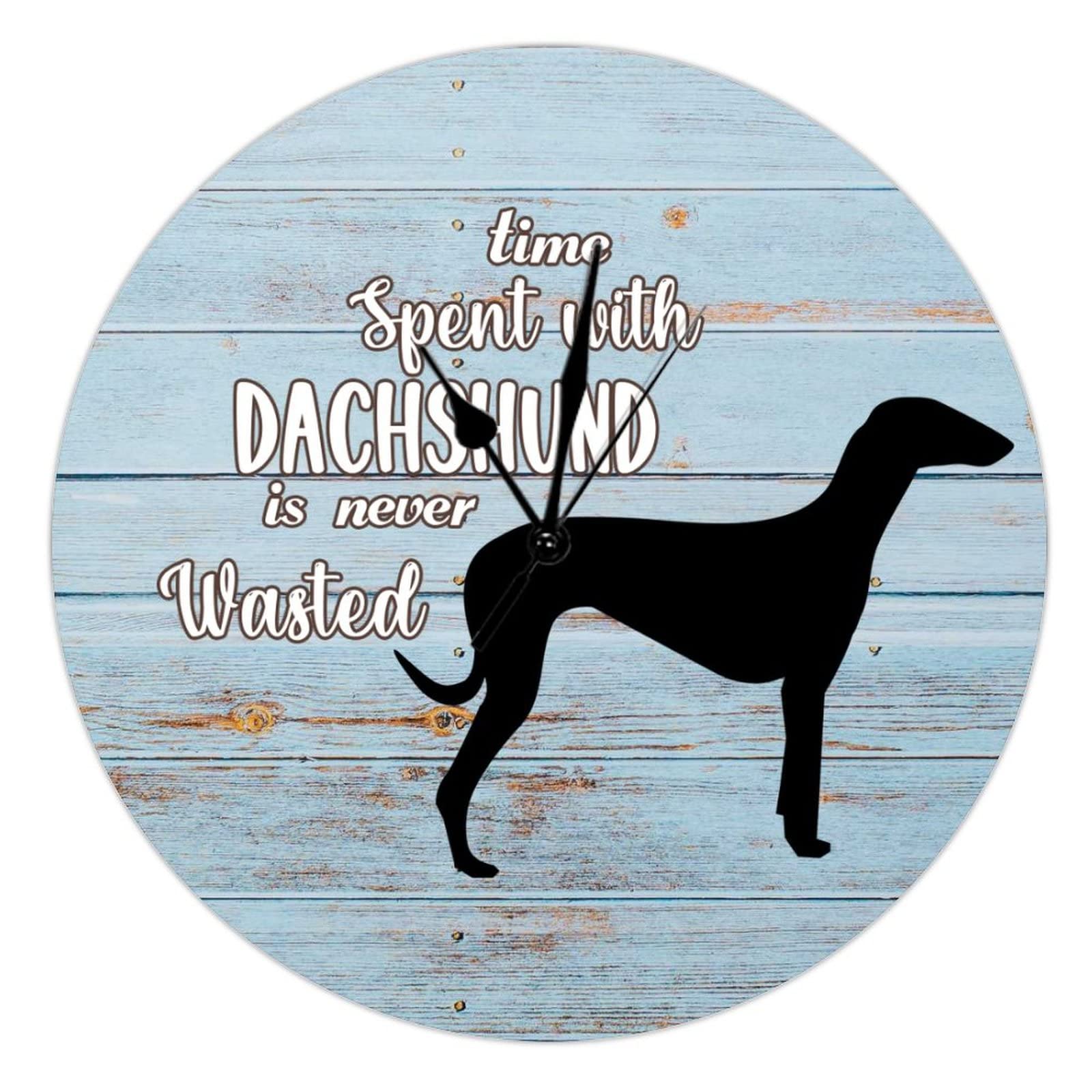 Horloge personnalisée race de chien déco murale silencieuse pour bar et café
